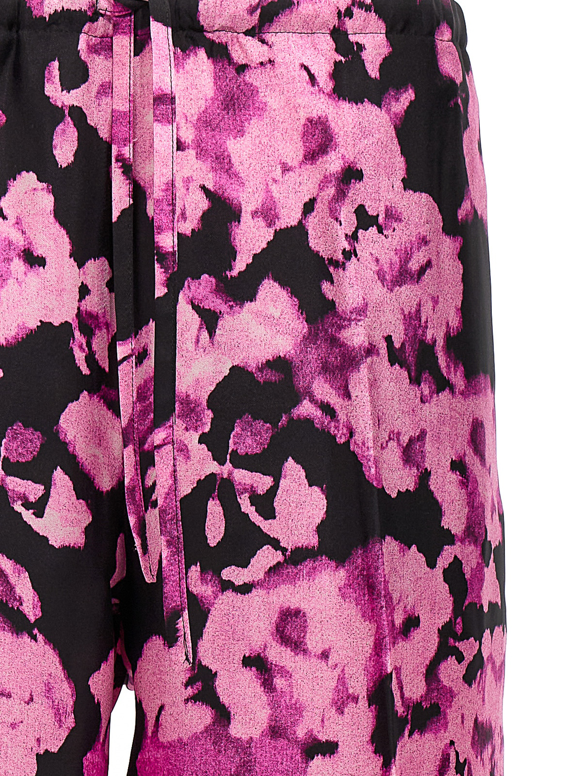 Shop Dries Van Noten Silk Pants In Multicolour