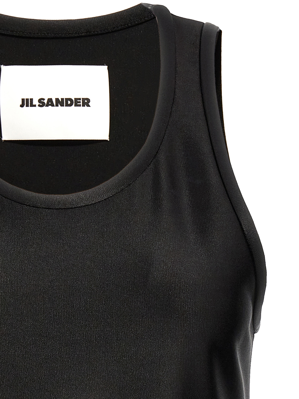 Jil Sander Shiny viscose tank top - Black | J03NL0104J20043001