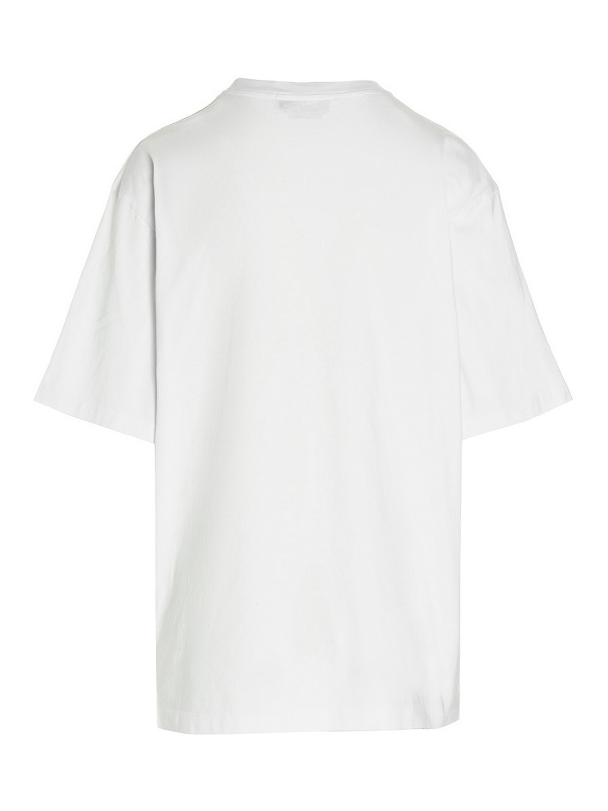 Shop Msgm Front Print T-shirt In White