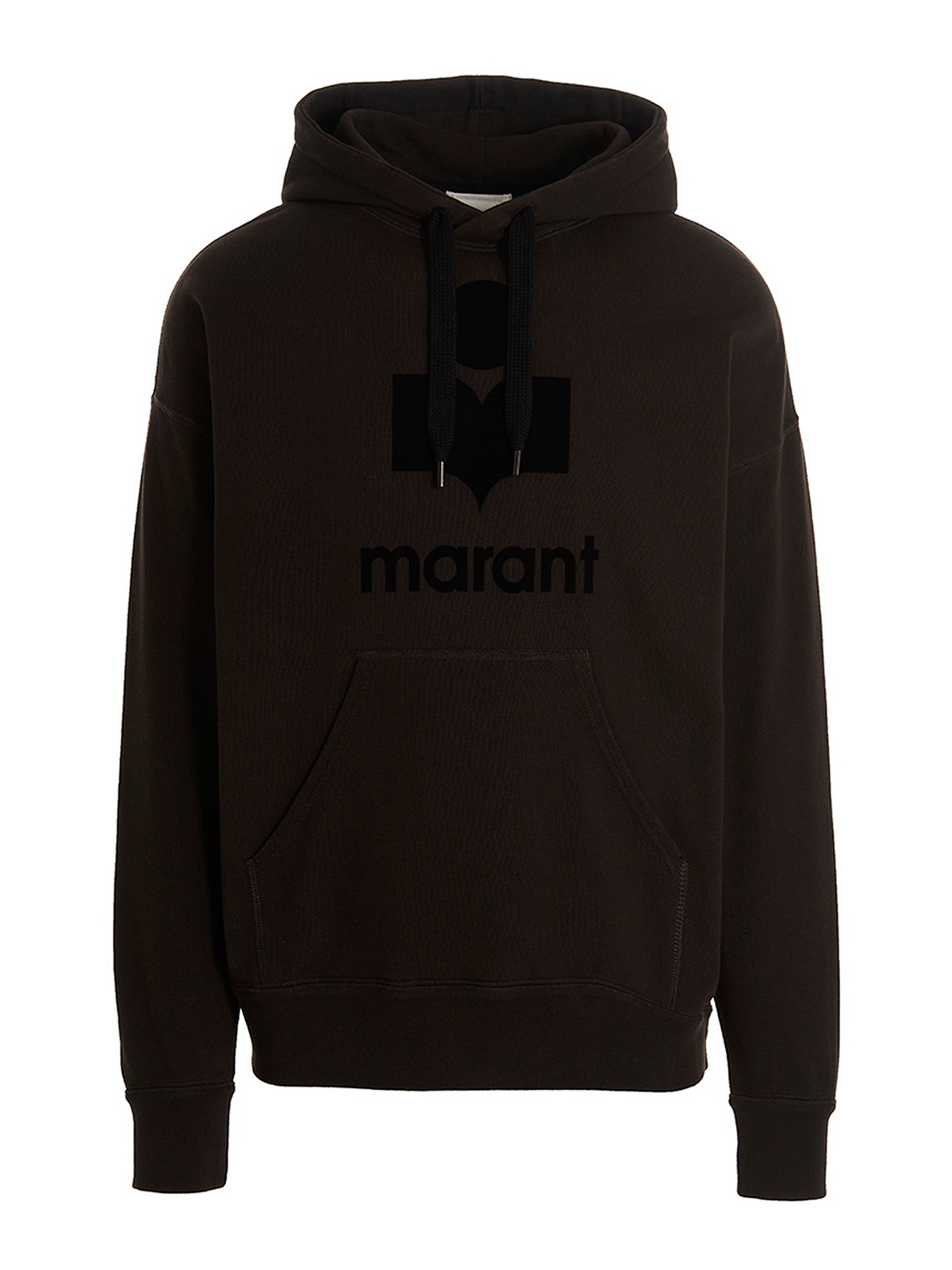 Isabel Marant Miley Logo Oversize Hoodie In Black