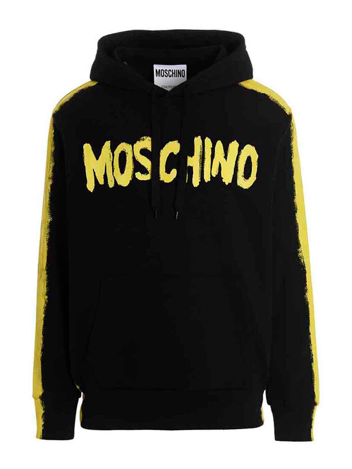 Moschino Felpa con stampa logo Nero Uomo 170620283555