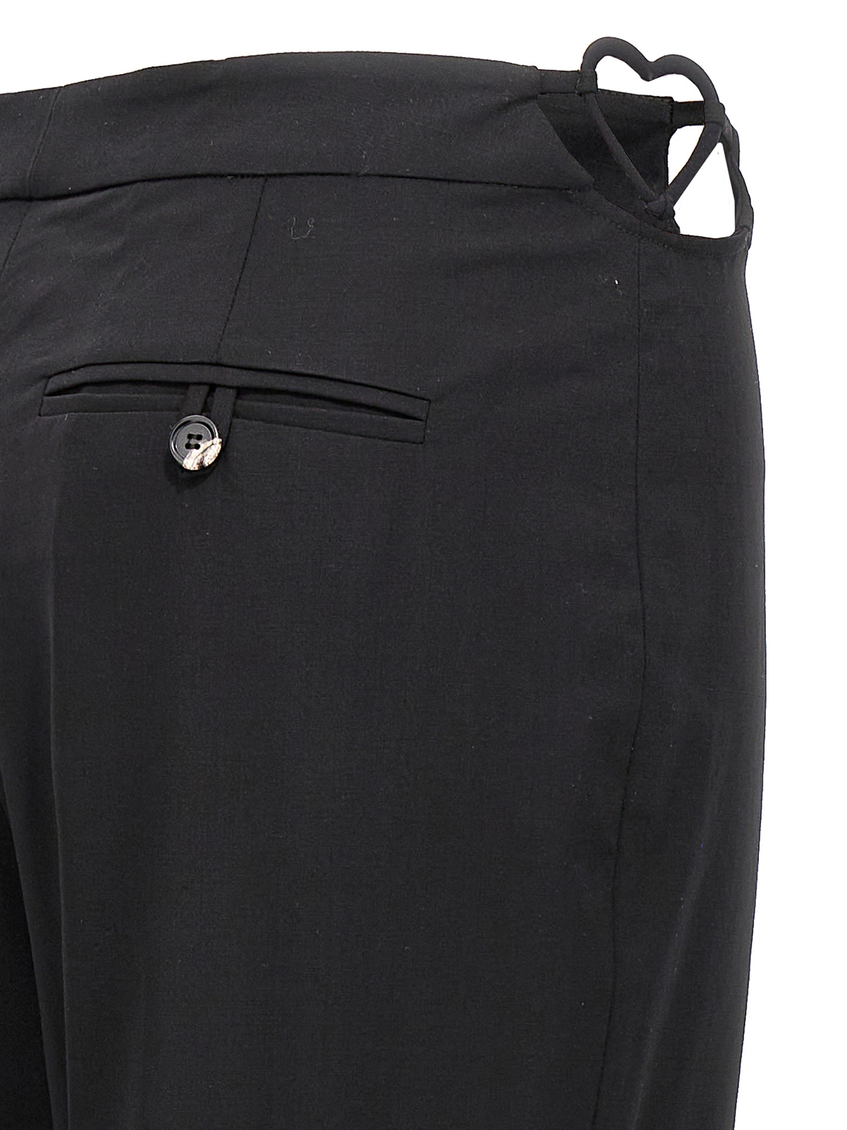 パンツ NENSI DOJAKA Women Straight Pants NDSS23TRS026BLACK Nensi Dojaka hearts pants - Black - Women | NDSS23TRS026BLACK