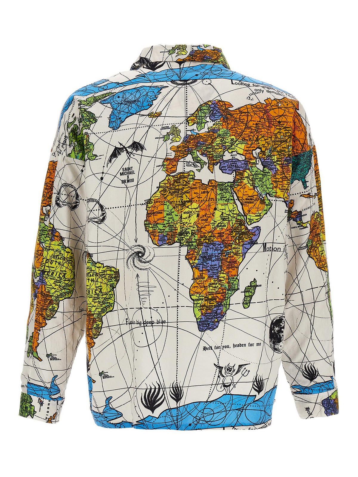 Shop Saint Mxxxxxx World Map Shirt In Multicolour