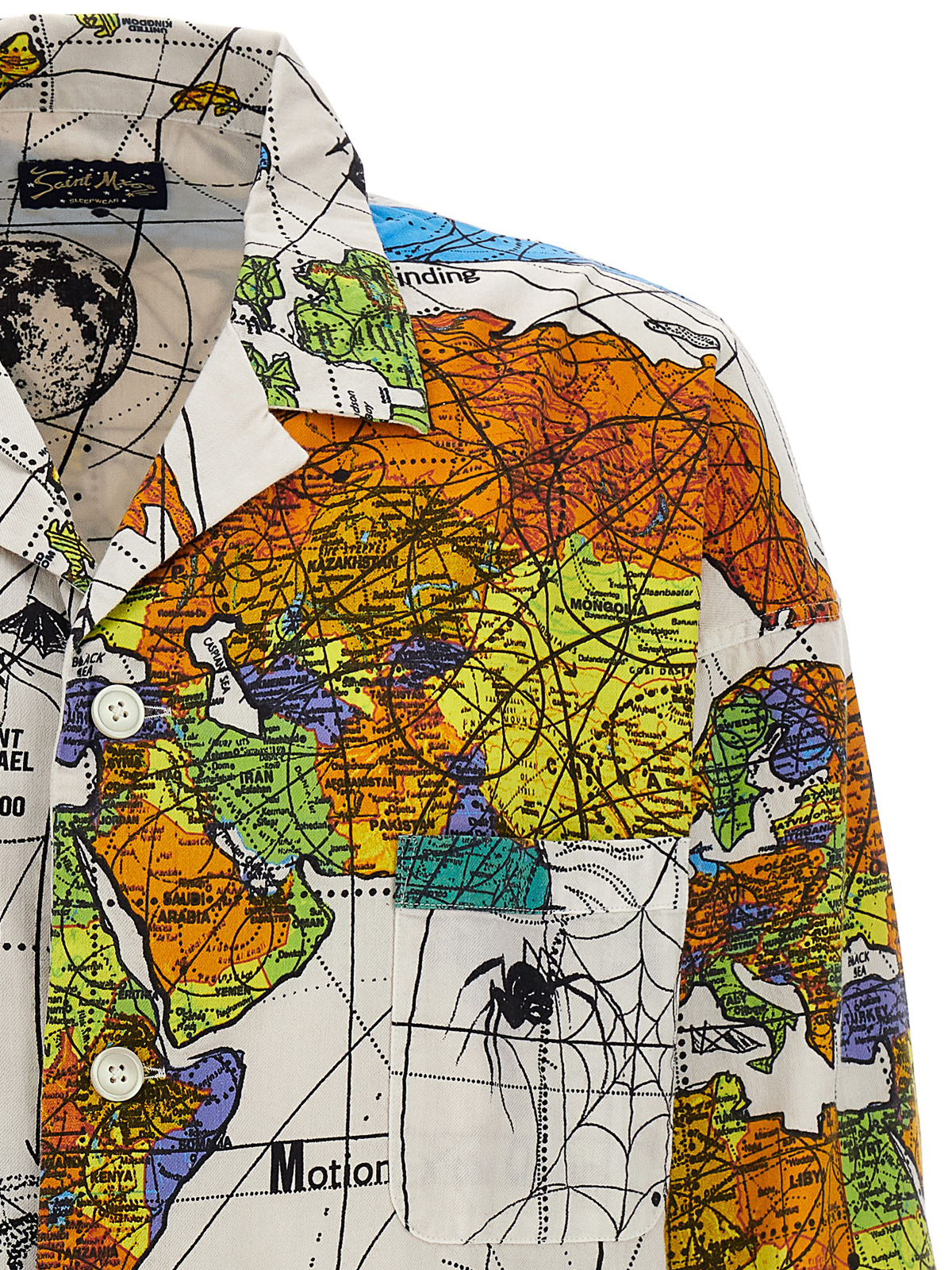 Shop Saint Mxxxxxx World Map Shirt In Multicolour