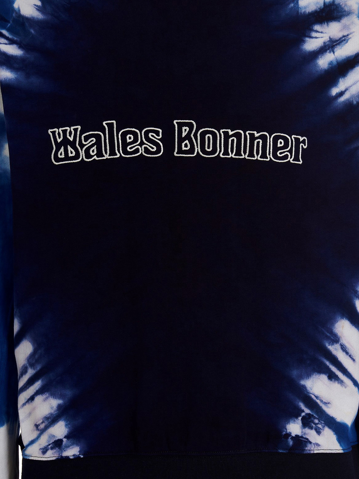 Shop Wales Bonner Logo Embroidery Tie Dye Sweatshirt In Azul