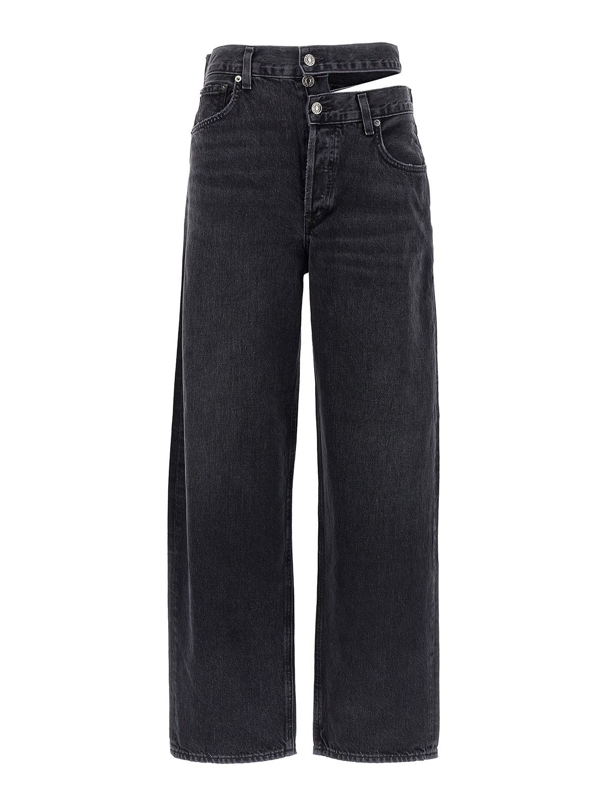 パンツ AGOLDE Broken Waistband Denim Pants Black A90451157CONDU A90 Agolde Jeans broken waistband - Black - Women | A90451157CONDUCT