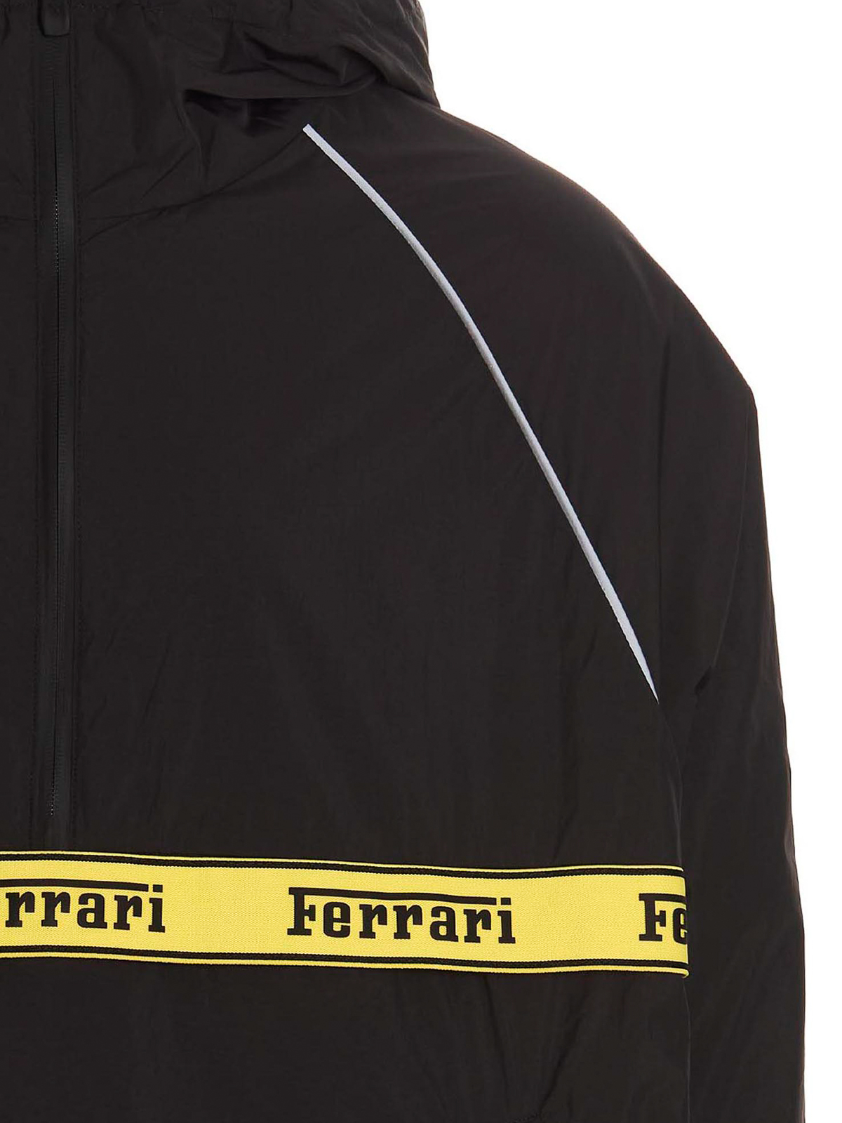 Shop Ferrari Logo Band Jacket In Negro