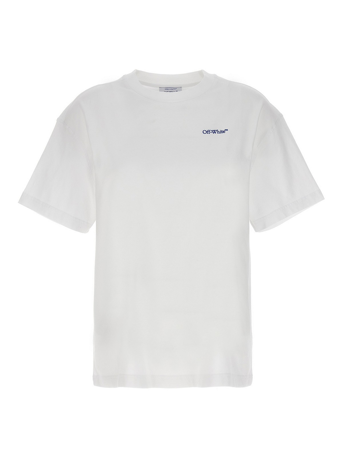 Shop Off-white T-shirt Embr Diag Tab In Blanco