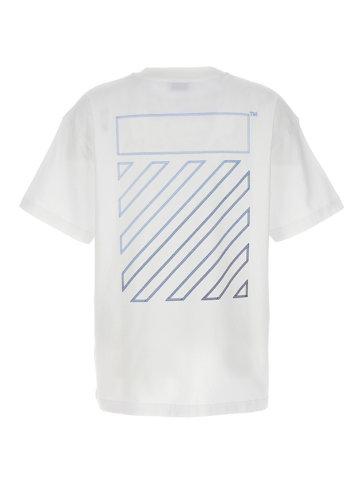 Shop Off-white T-shirt Embr Diag Tab In Blanco