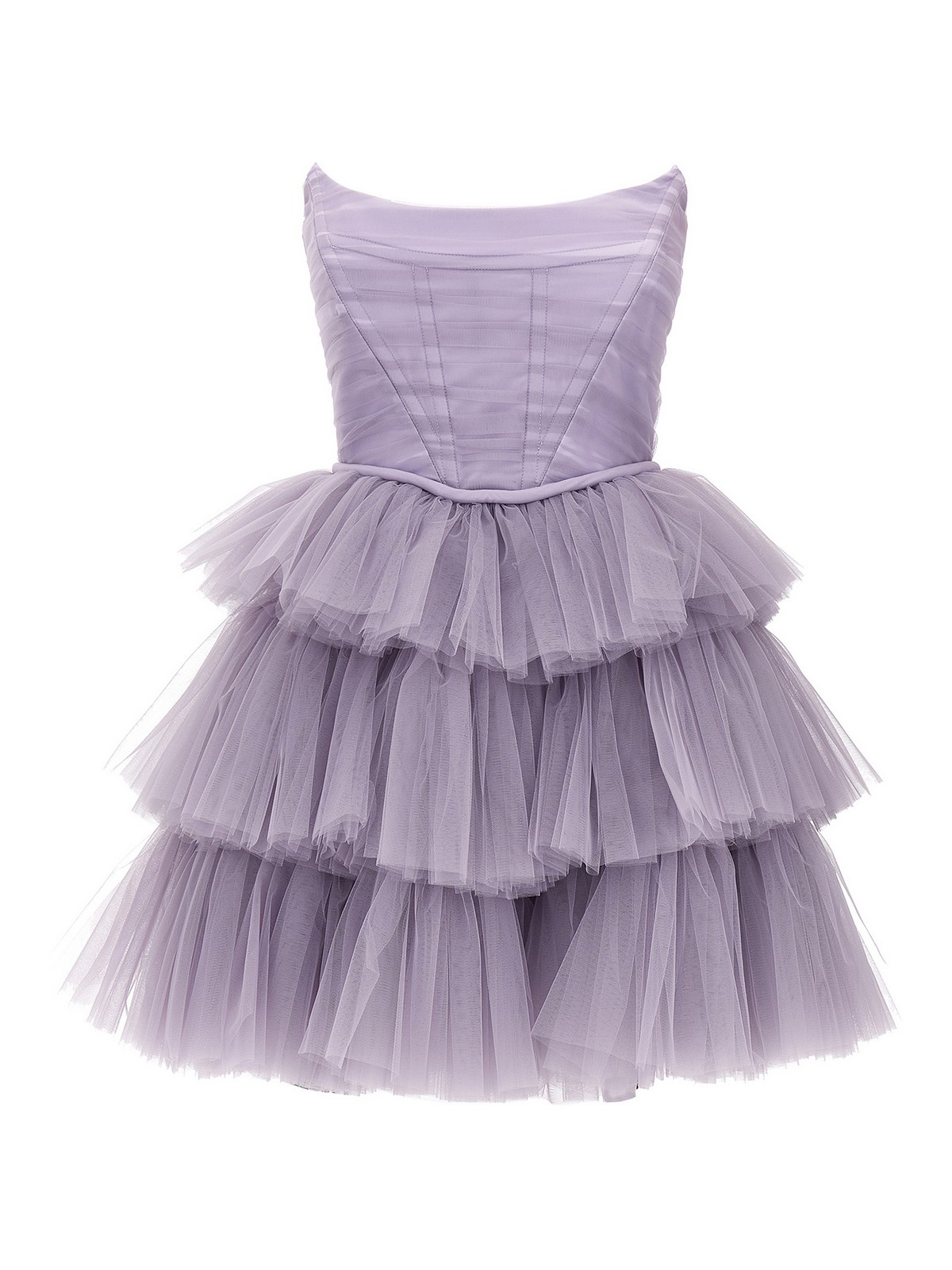 Shop 19:13 Dresscode Flounced Tulle Dress In Purple