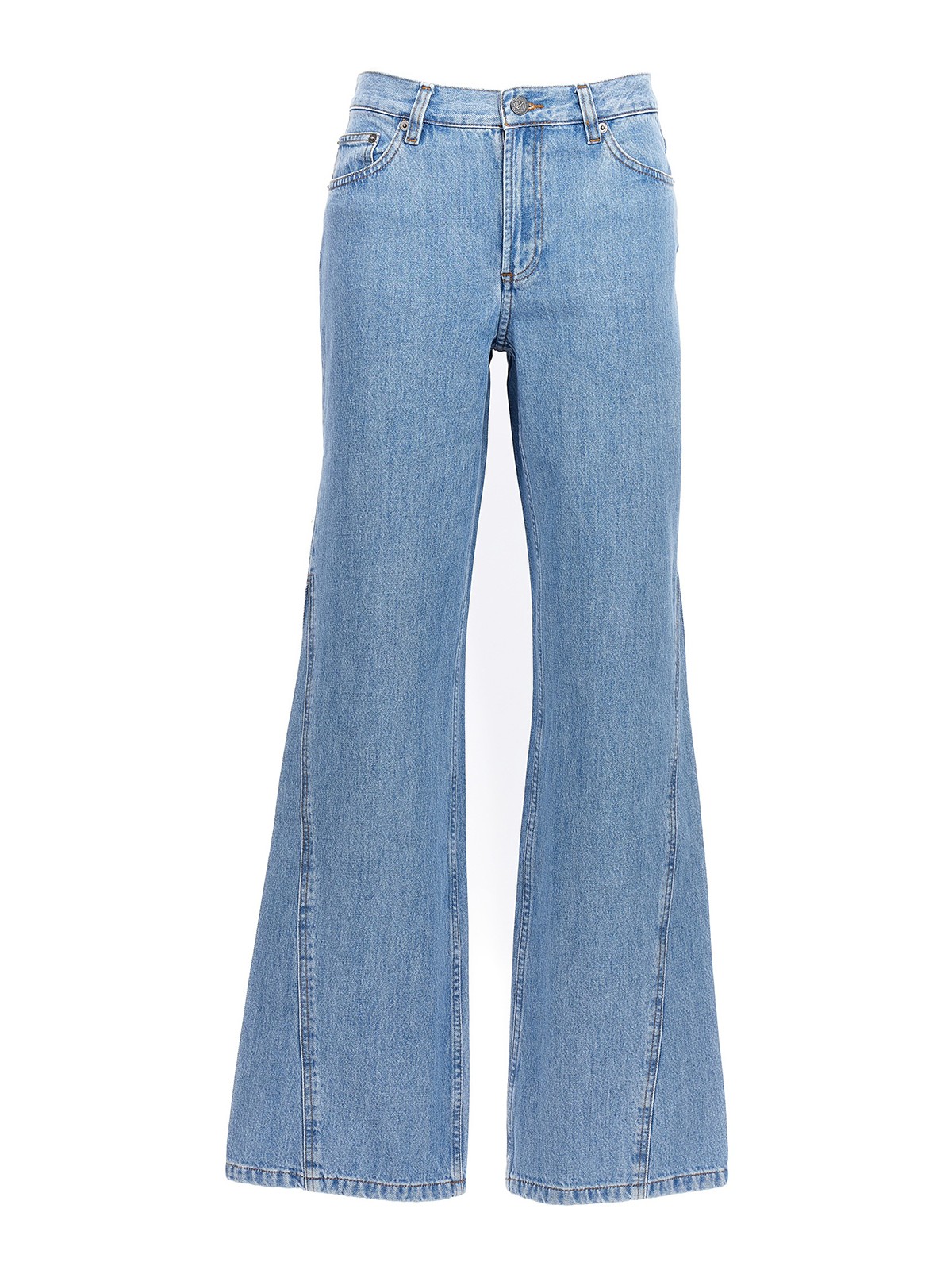 Shop Apc Jeans Acampanados - Azul Claro In Light Blue