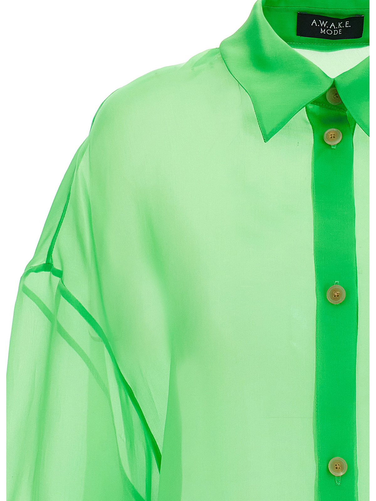Shop A.w.a.k.e. Organdy 80s Shirt In Green