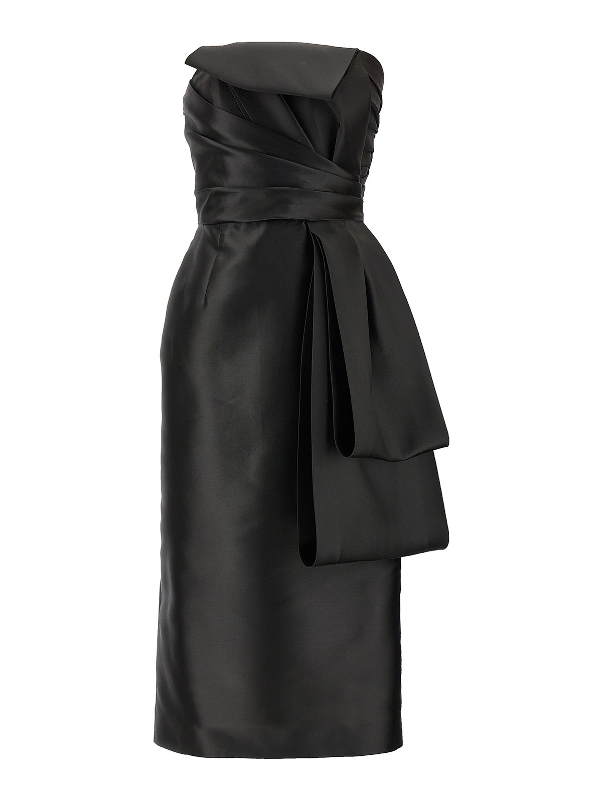alberta ferretti draped mikado mini dress Alberta Ferretti mikado dress - Black