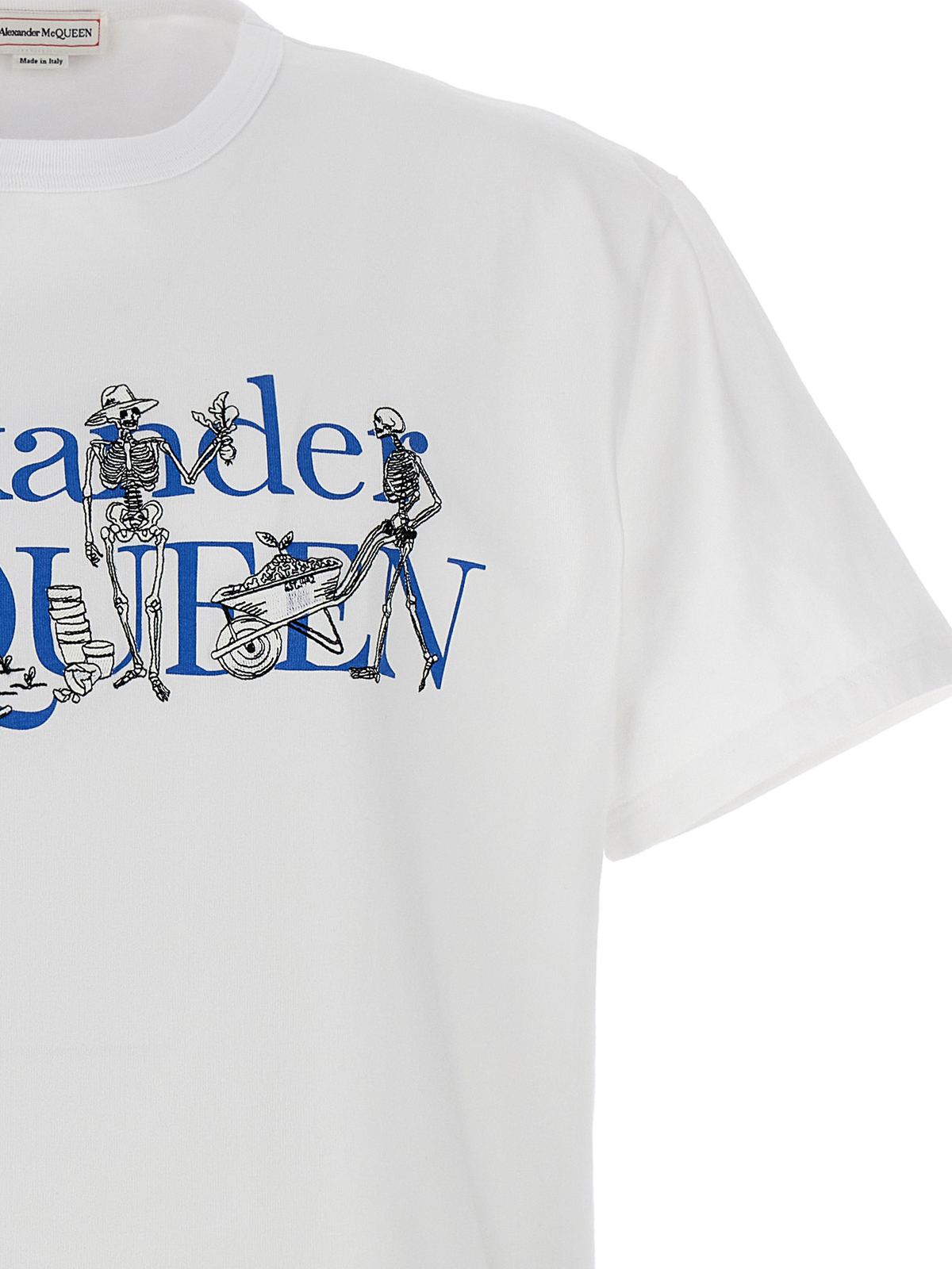 Tシャツ・カットソー alexander mcqueen FW23 T-SHIRT WITH LOGO (750657_QVZ080900) Alexander Mcqueen Tシャツ - 白 - ホワイト | 750657QVZ080900