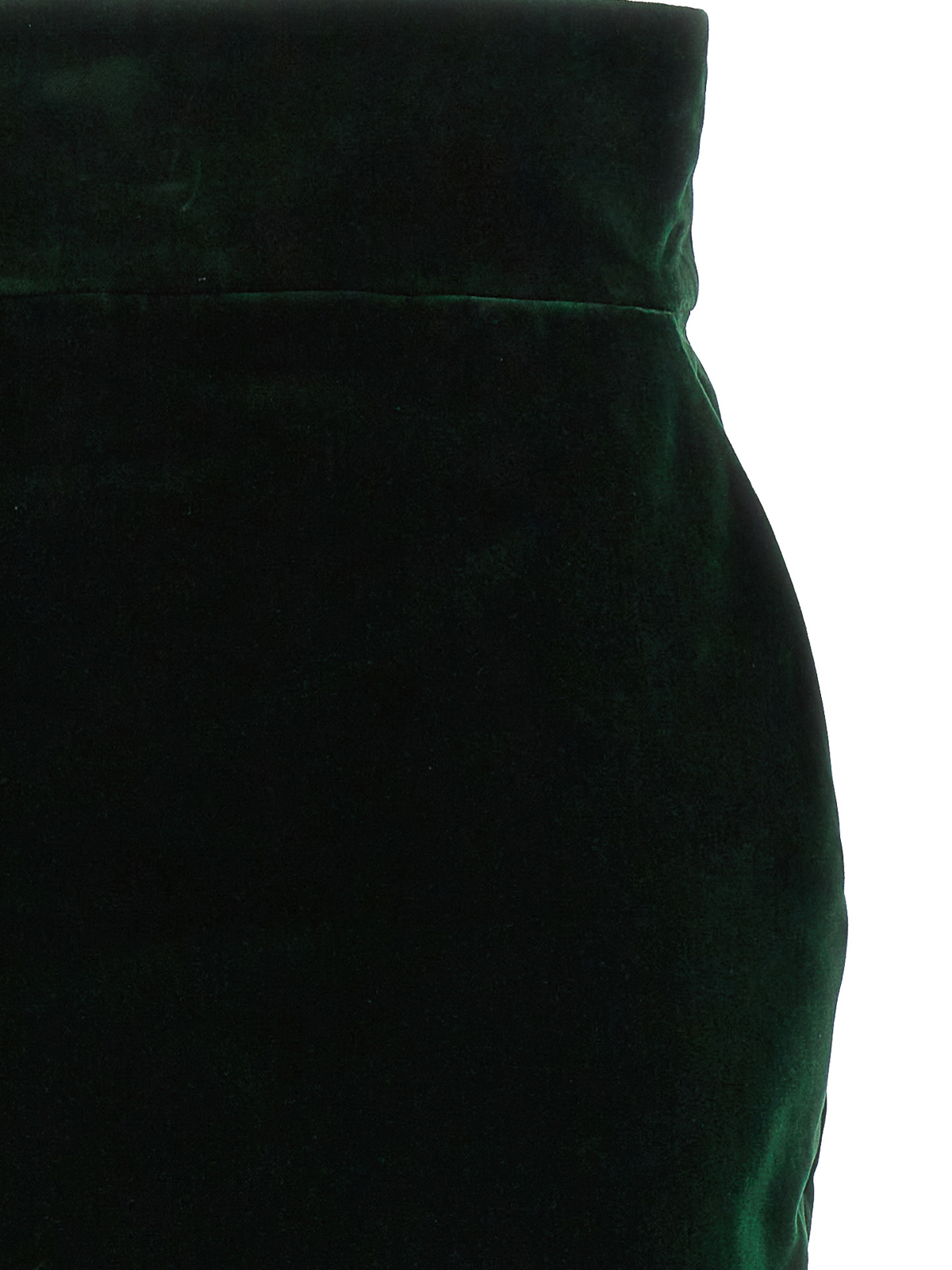 Shop Alexandre Vauthier Velvet Midi Skirt In Verde