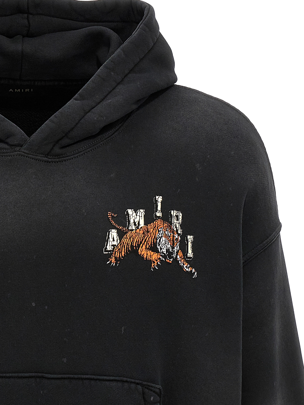 tiger varsity sweatshirt man black in cotton - KENZO - d — 2