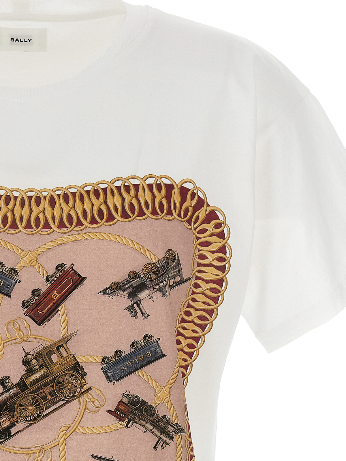 Shop Bally Printed T-shirt In White