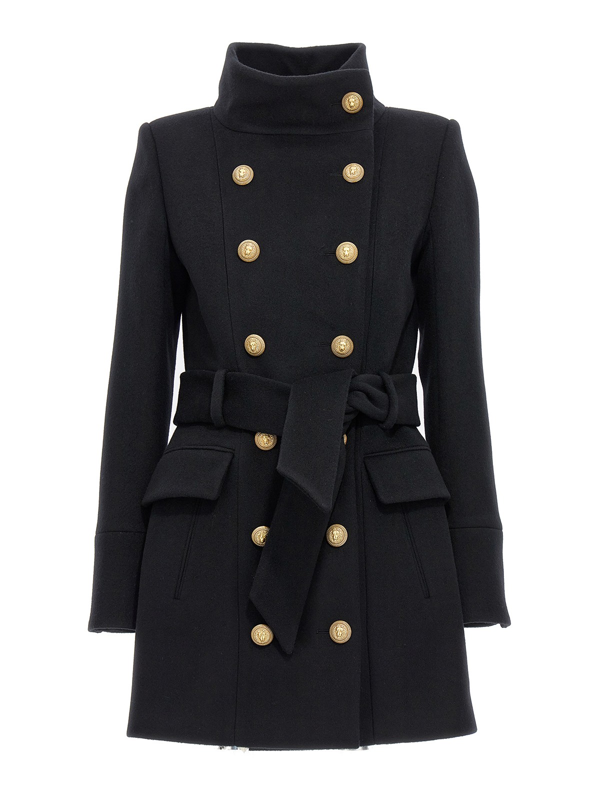 Knee length coats Balmain - Military coat - BF1UC020WB000PA