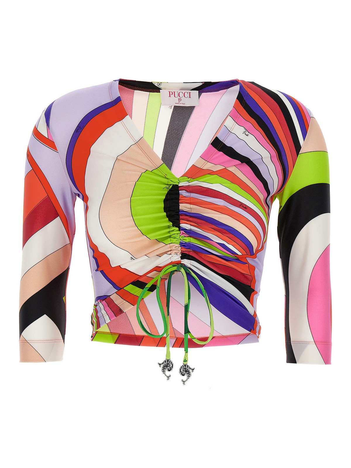 Shop Emilio Pucci Patterned Top In Multicolour