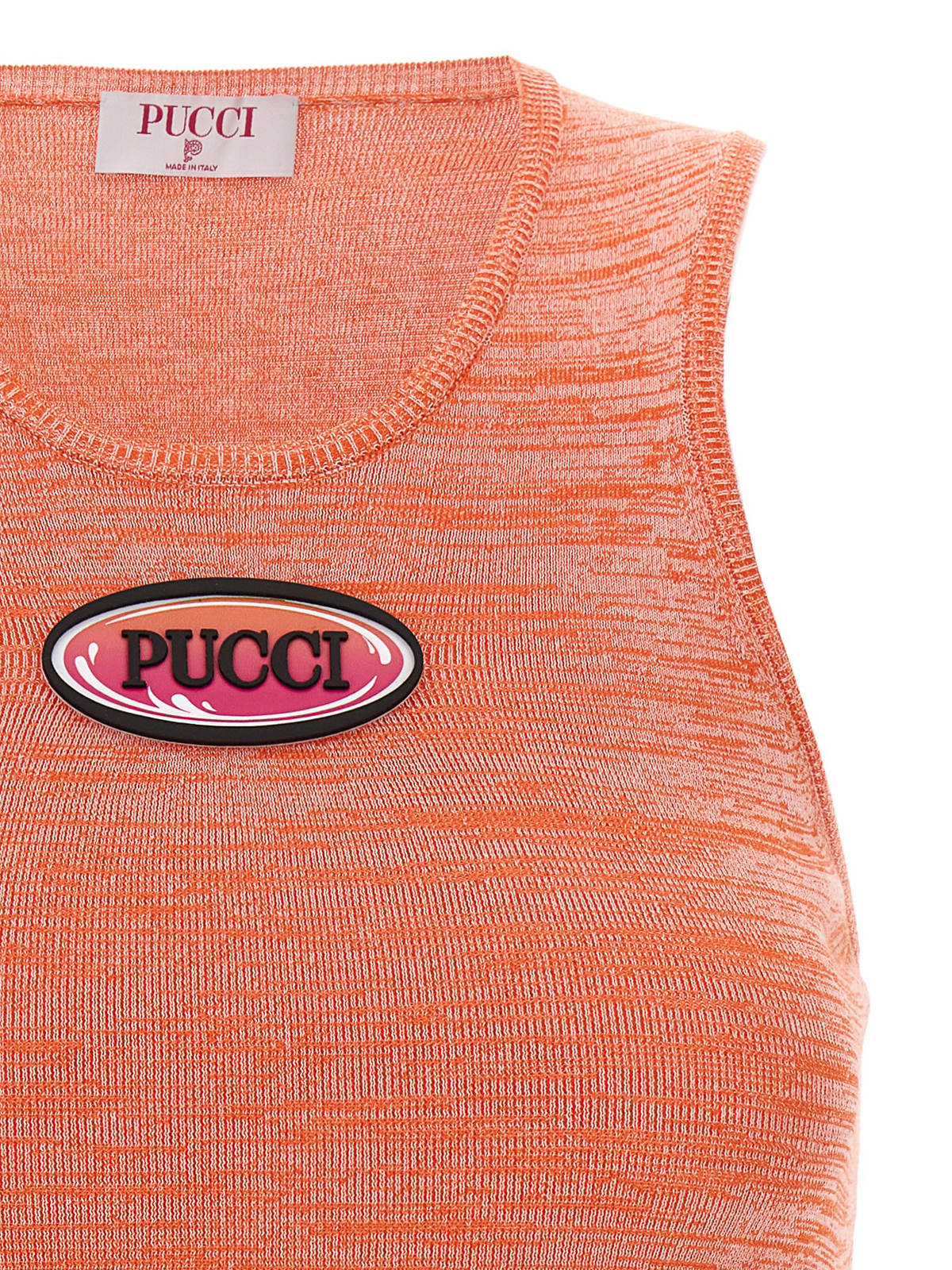 Shop Emilio Pucci Logo Top In Multicolour