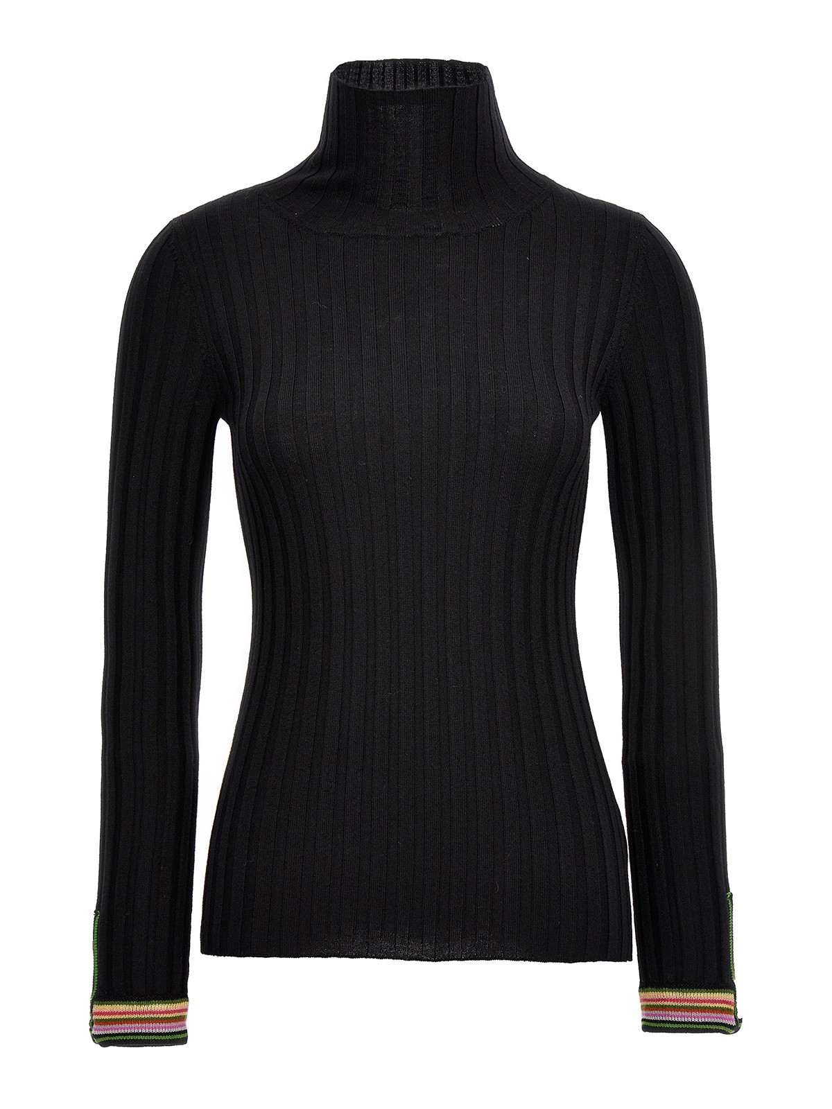 Shop Etro Contrasting Piping Sweater In Negro