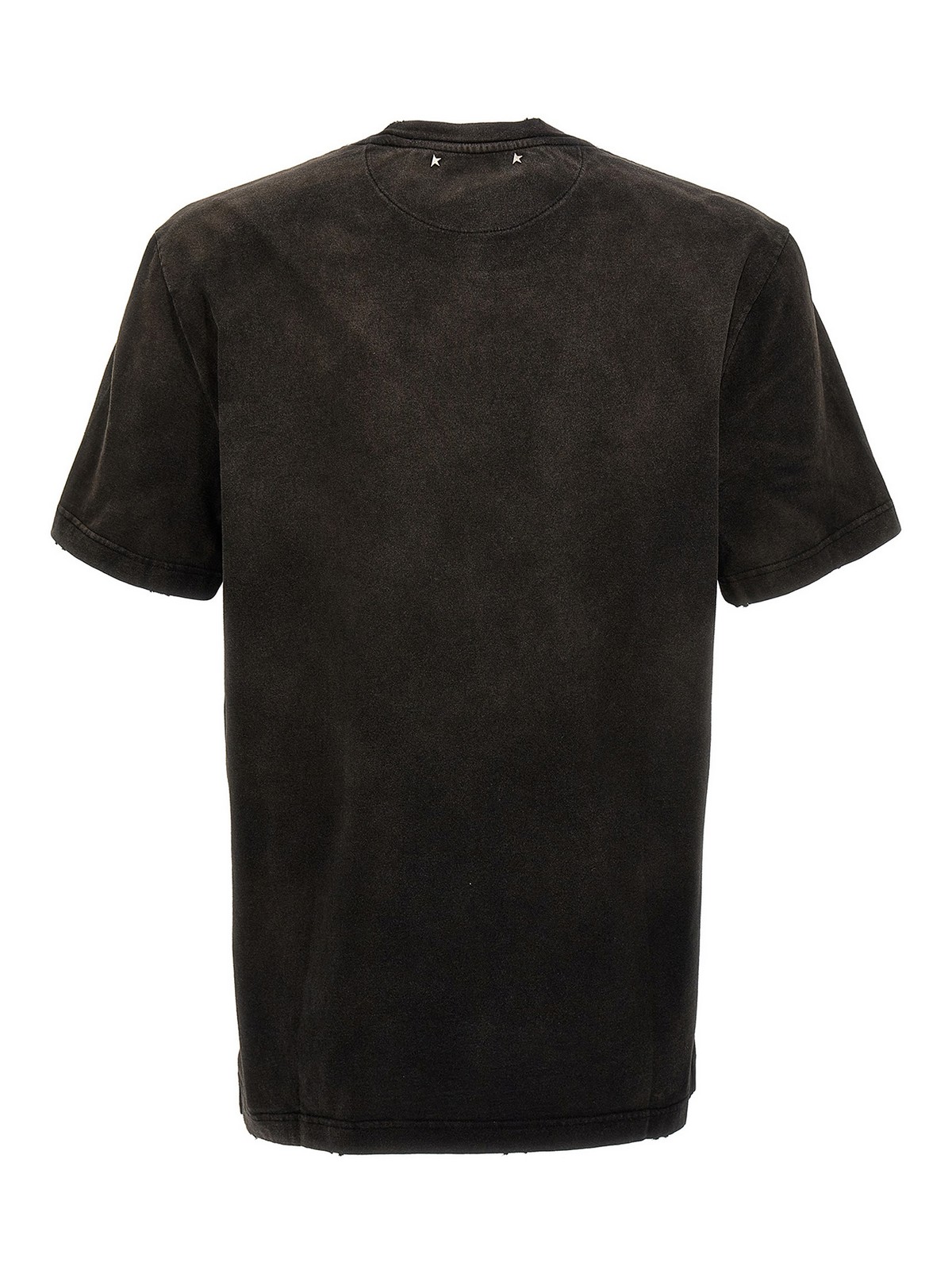 Tシャツ・カットソー GOLDEN  Men T Shirts GMP01220P00185790482 BLACK Starコレクション Tシャツ（ブラック） フロント：トーン・オン