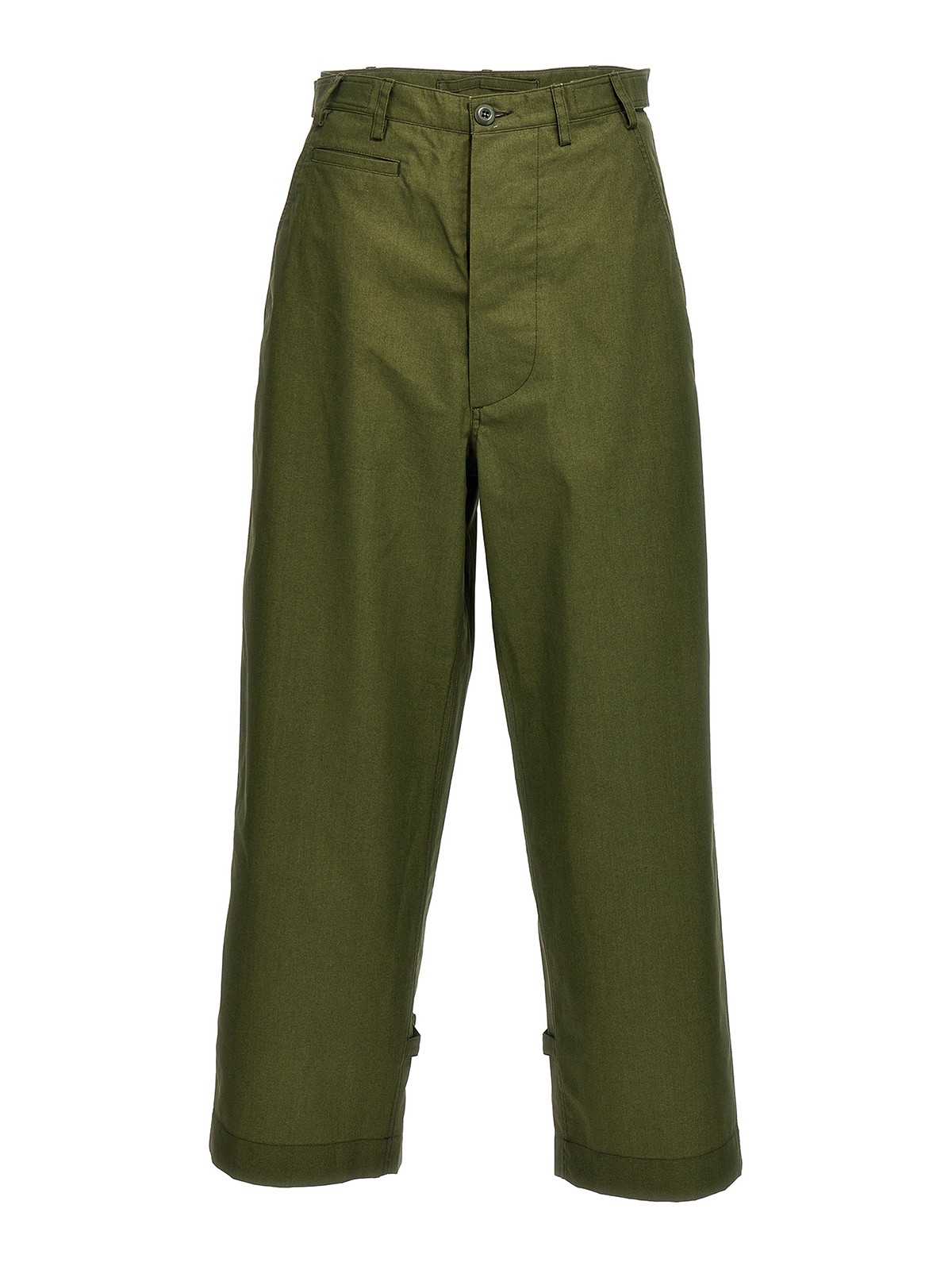 Shop Kenzo Oversized Straight Pants In Green