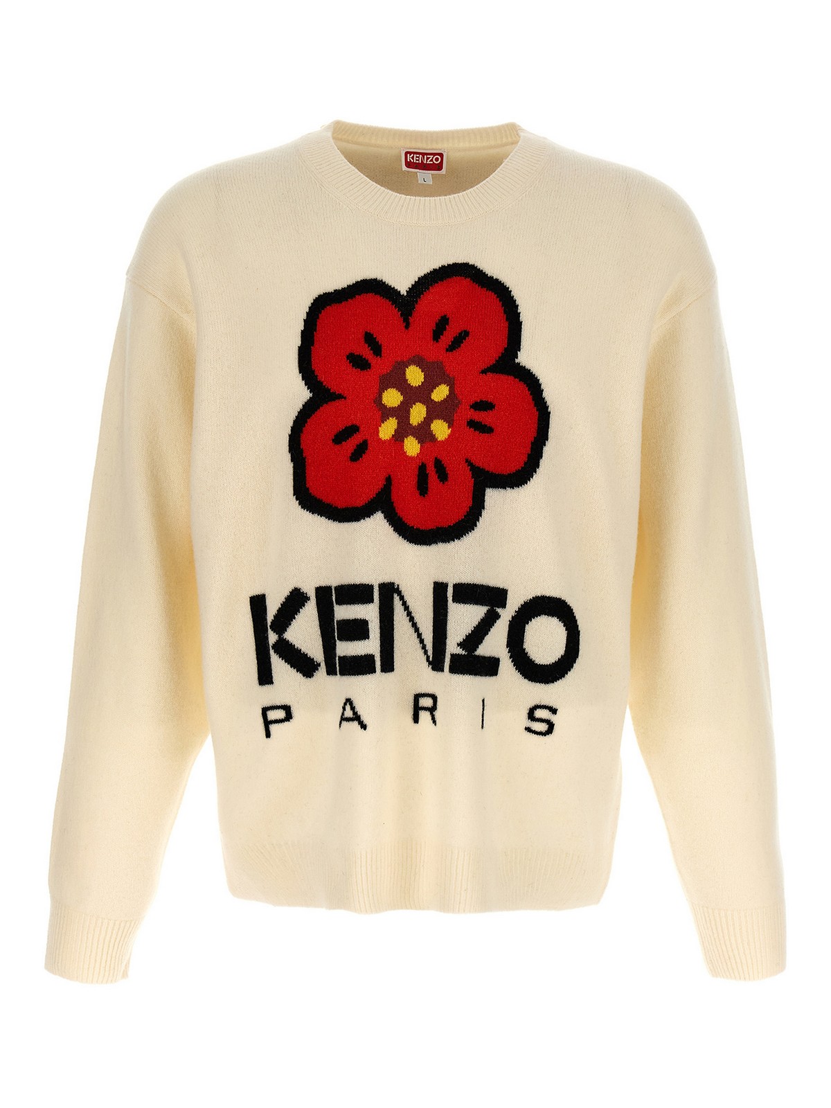 Shop Kenzo Boke Flower Sweater In White