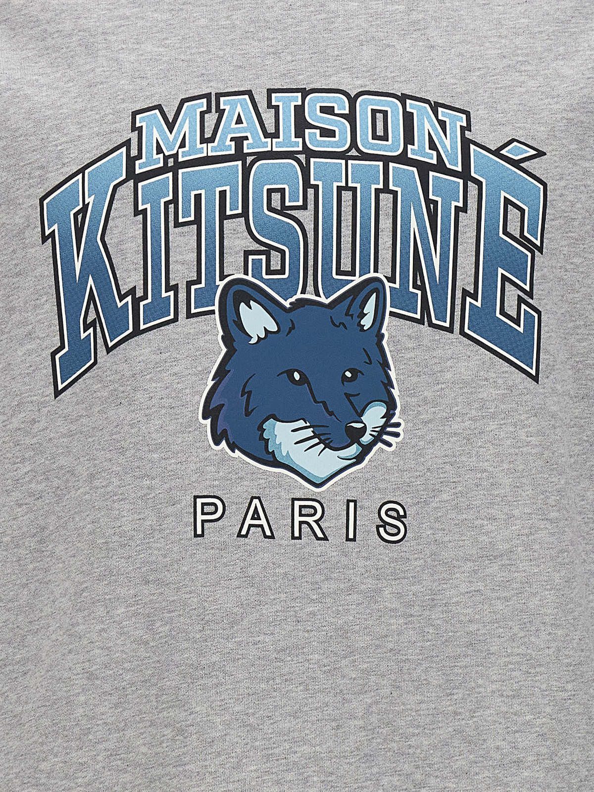 Shop Maison Kitsuné Campus Fox Sweatshirt In Grey