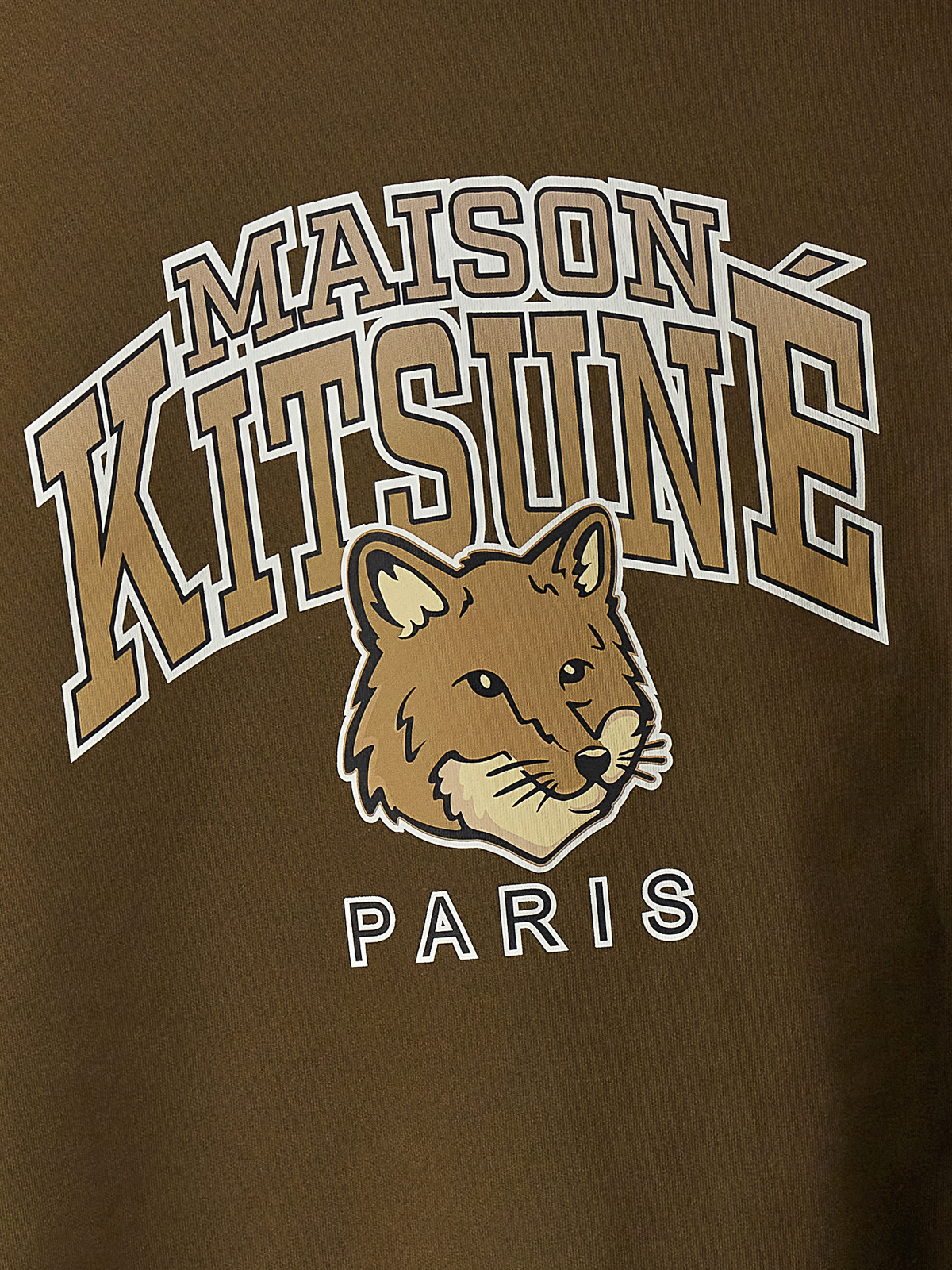 Shop Maison Kitsuné Campus Fox Sweatshirt In Green
