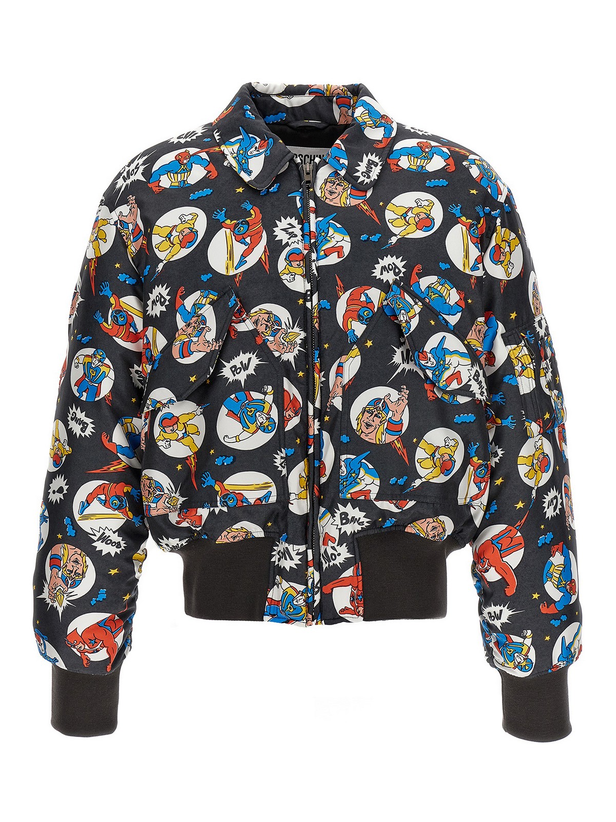 Shop Moschino Fantasy Cartoon Bomber Jacket In Multicolour