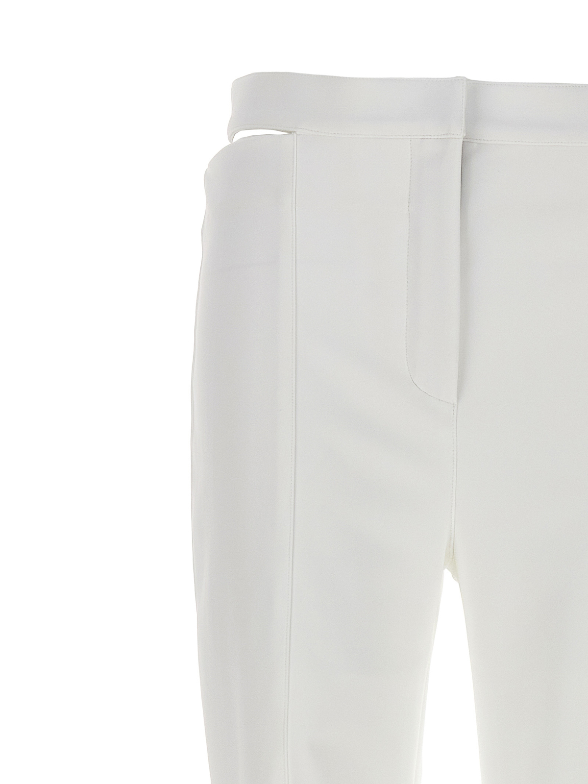 Shop Mugler Cut-out Pants In Blanco