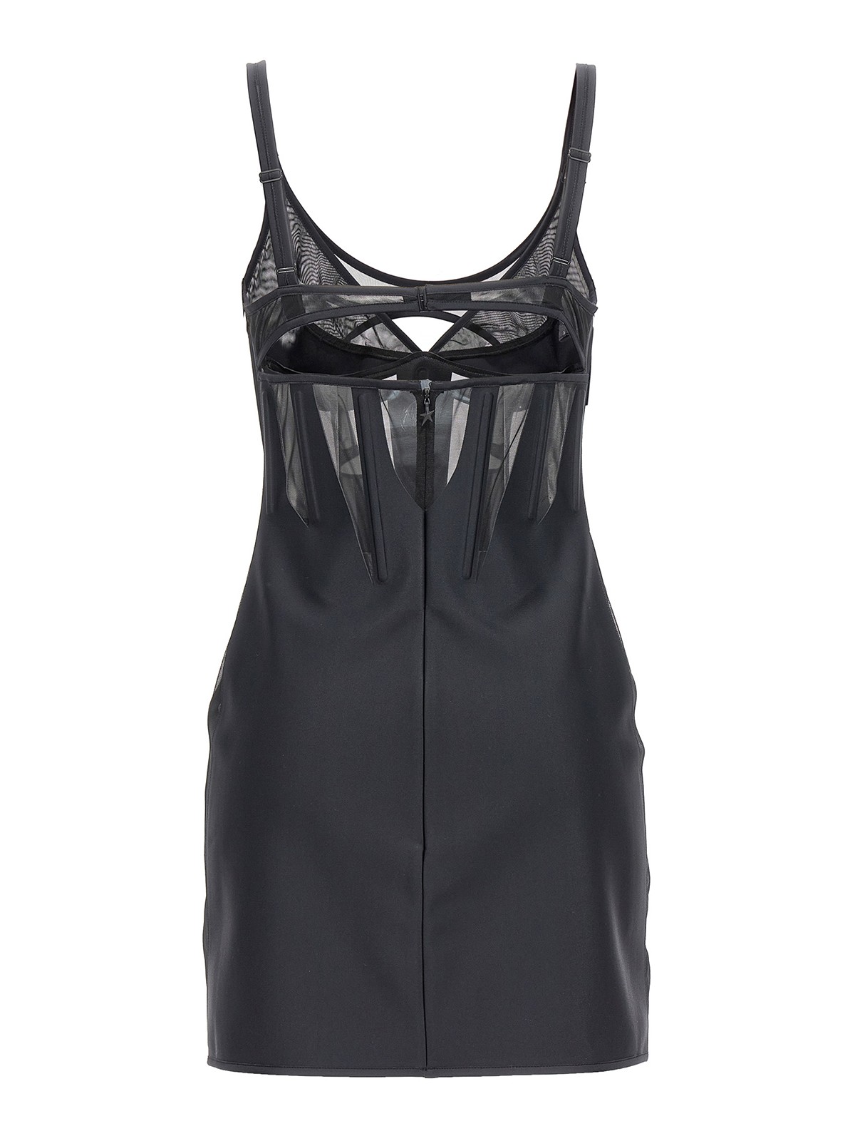 Shop Mugler Pochet Minidress In Negro