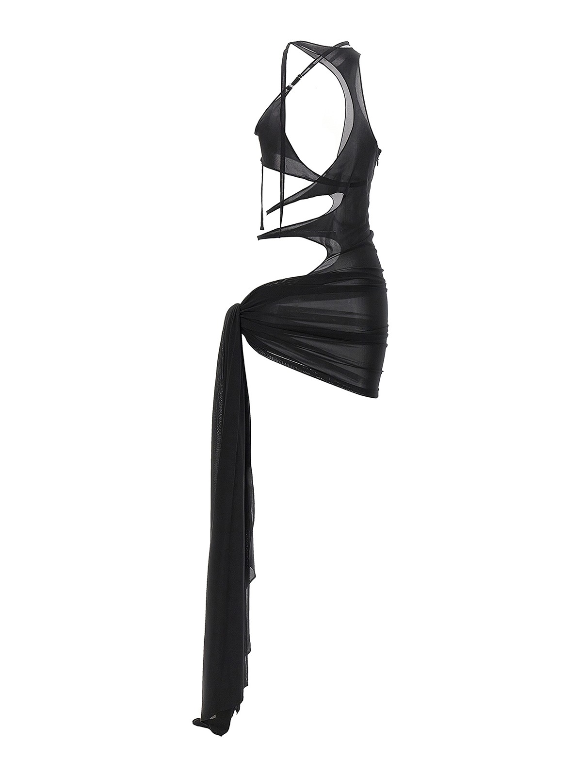 is formal dress code black tie THIERRY MUGLER VINTAGE BLACK CUT OUT DRESS  RetroSpectrum NYC