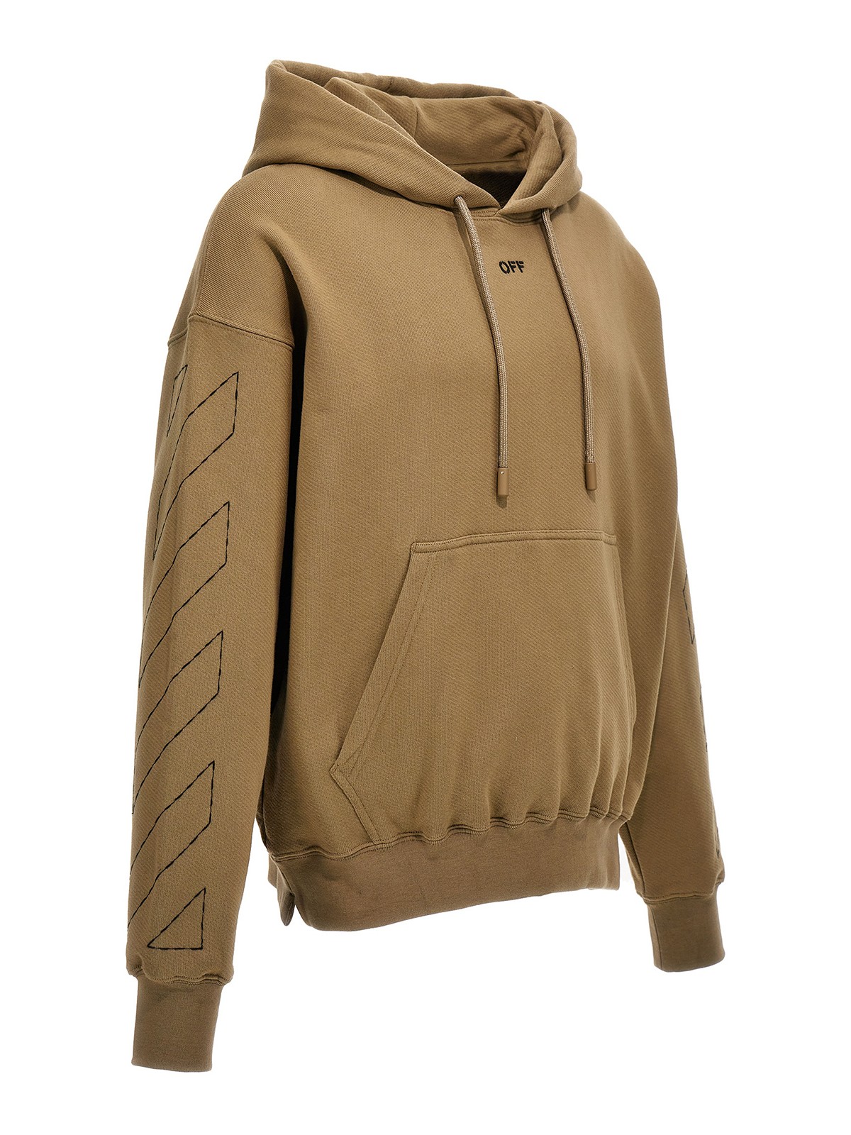 Off-White off stitch skate hoodie - Beige