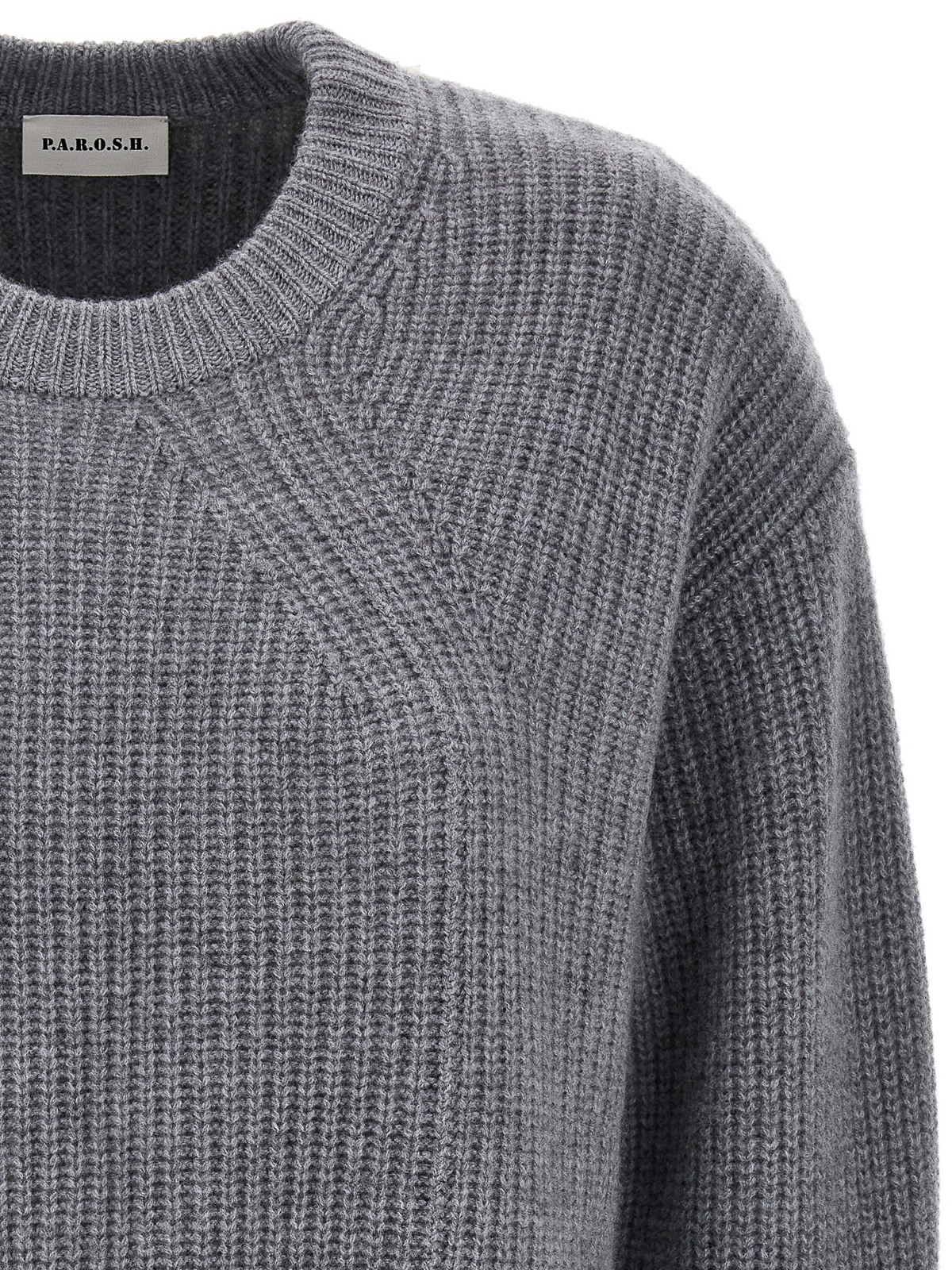 Shop P.a.r.o.s.h Cashmere Sweater In Gris
