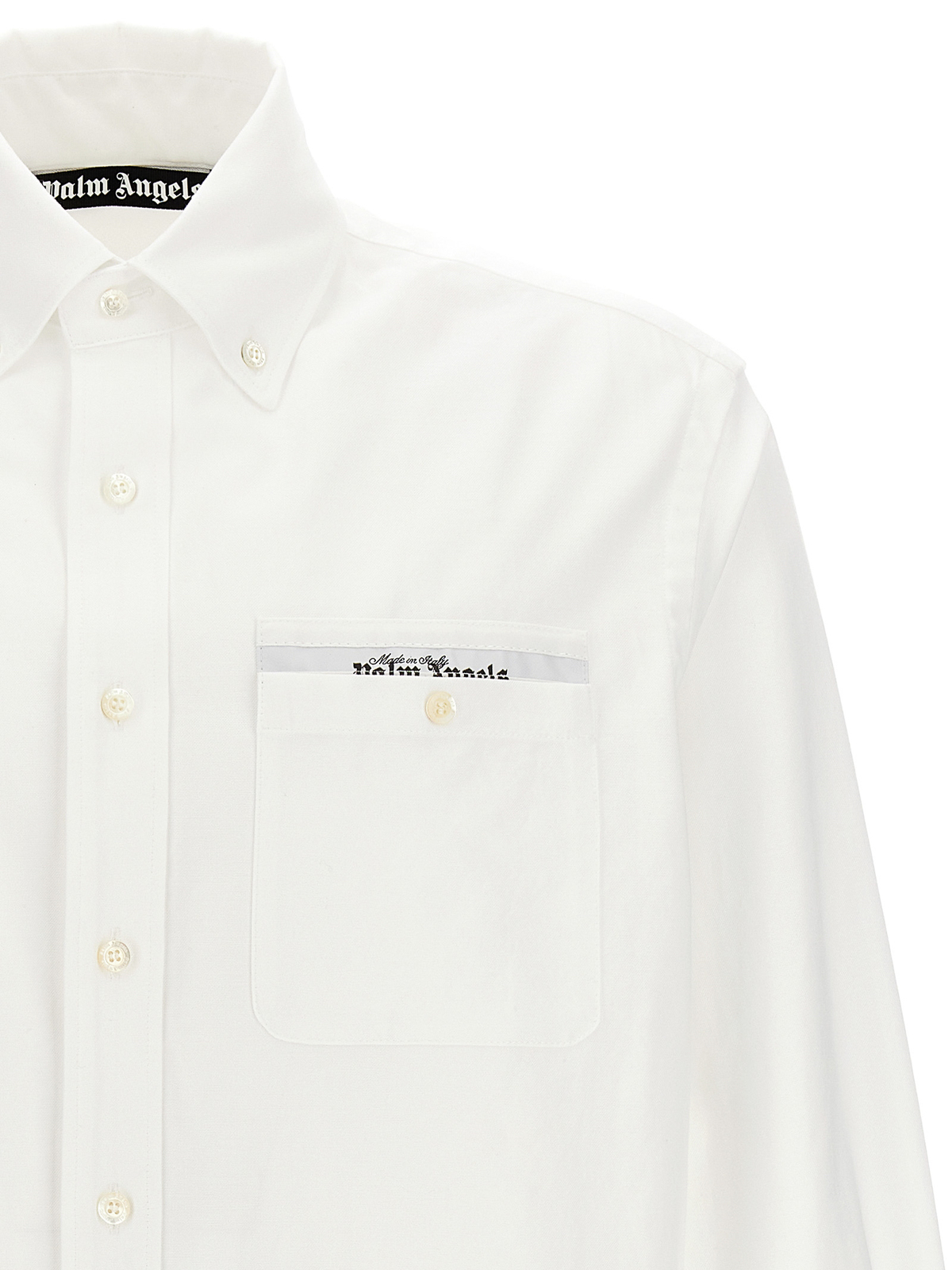 Shop Palm Angels Sartorial Tape Shirt In Blanco