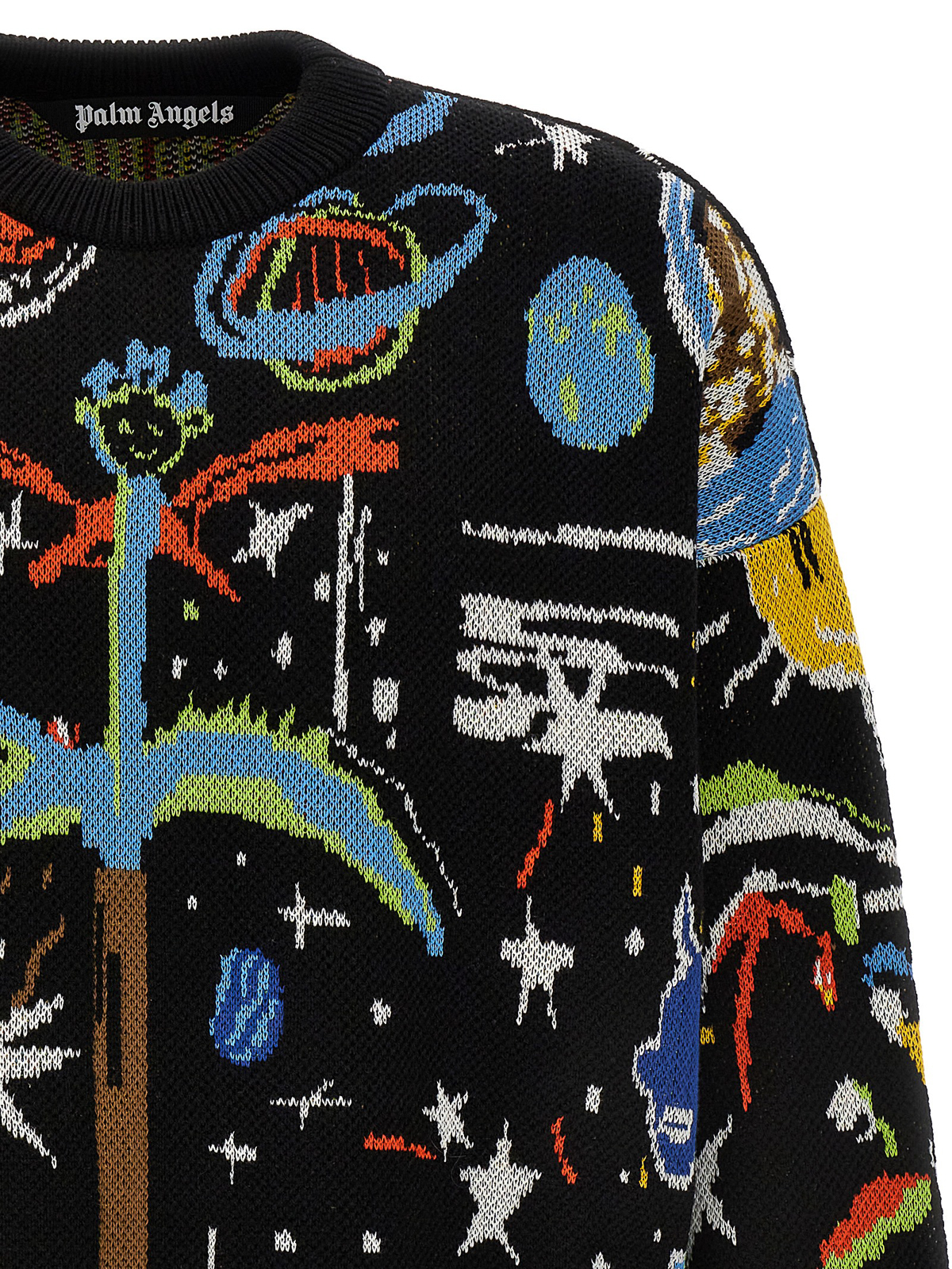 Shop Palm Angels Starry Night Sweater In Multicolour