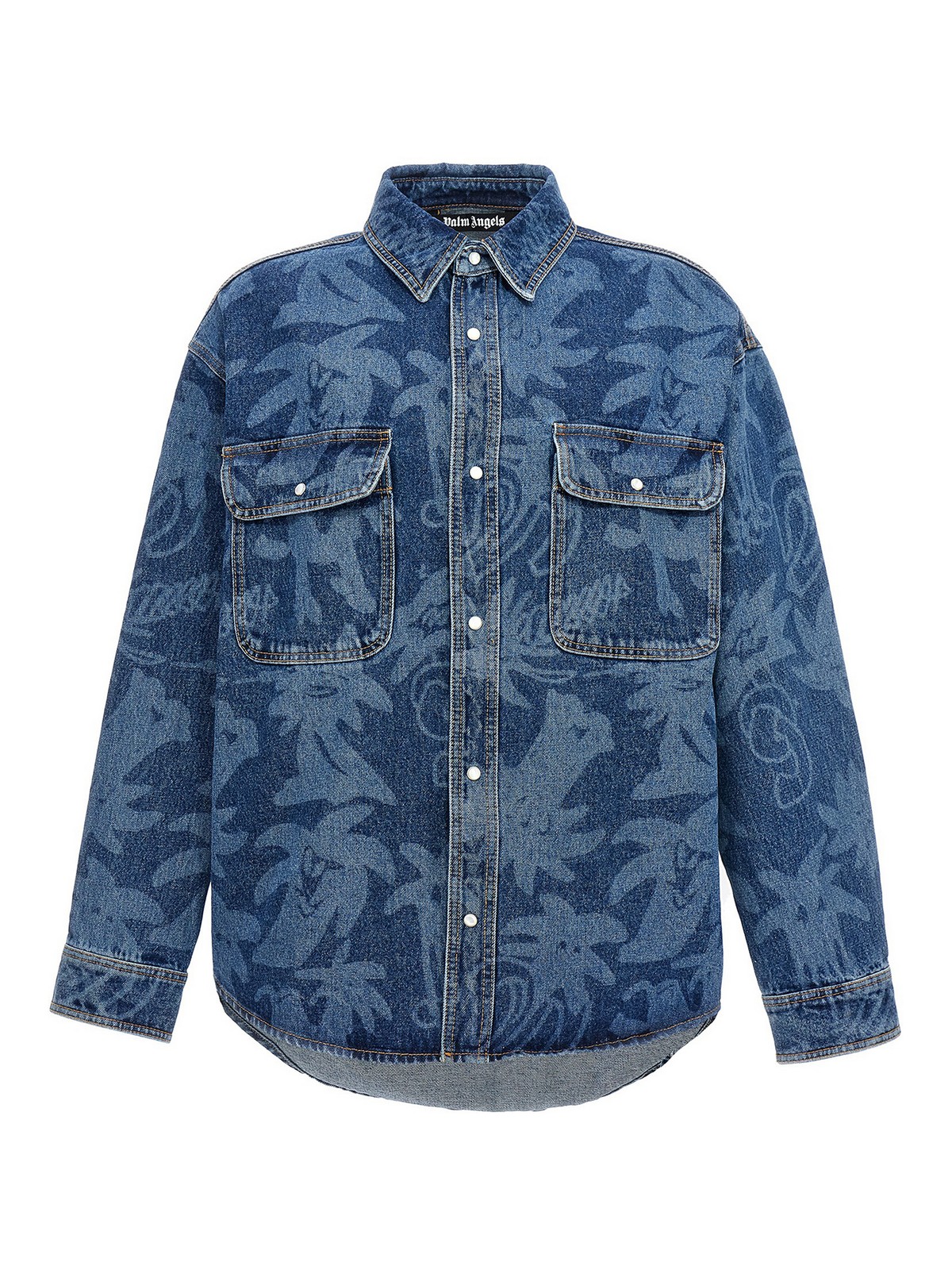 Shop Palm Angels Parka - Azul In Blue