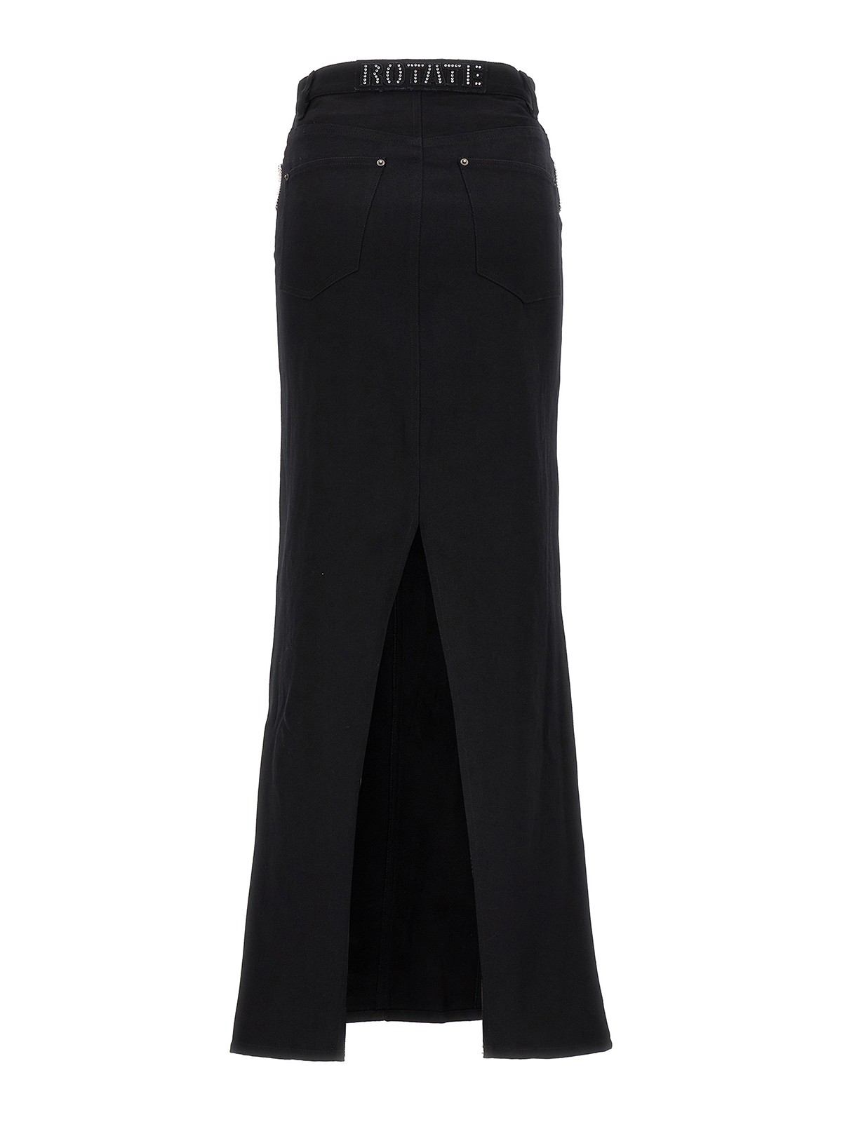 Shop Rotate Birger Christensen Twill Maxi Skirt In Black