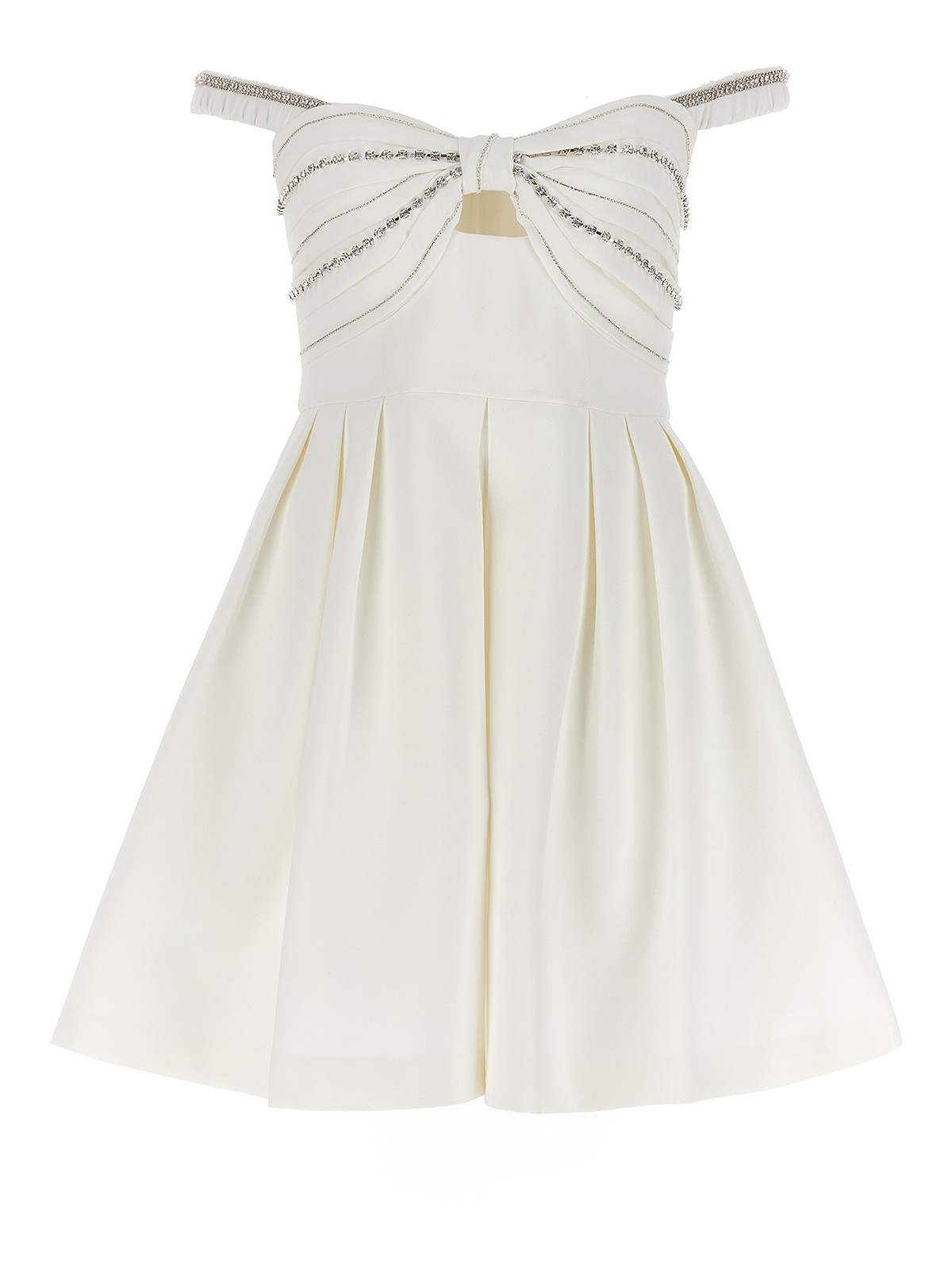 Self Portrait White diamond bust mini dress|PF23007SWWHITE