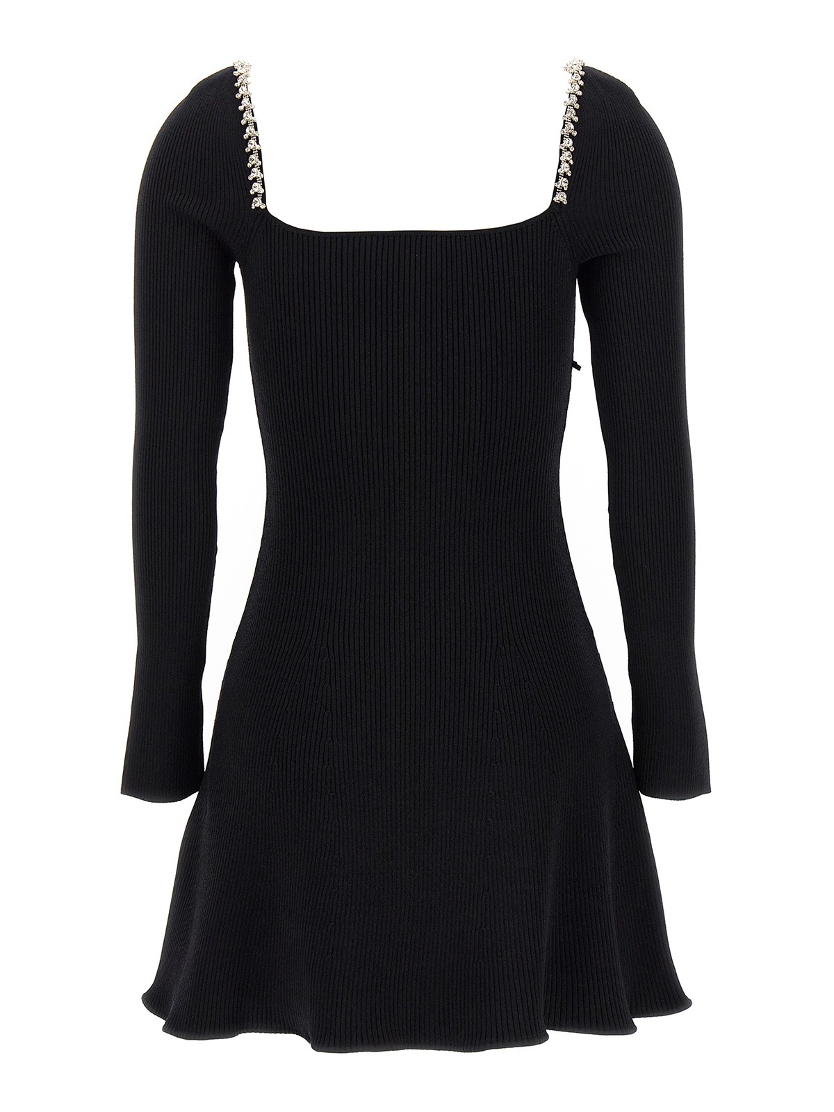 Self Portrait Black knit diamante mini dress|PF23120SBBLACK Self Portrait Black knit diamante mini dress|PF23120SBBLACK