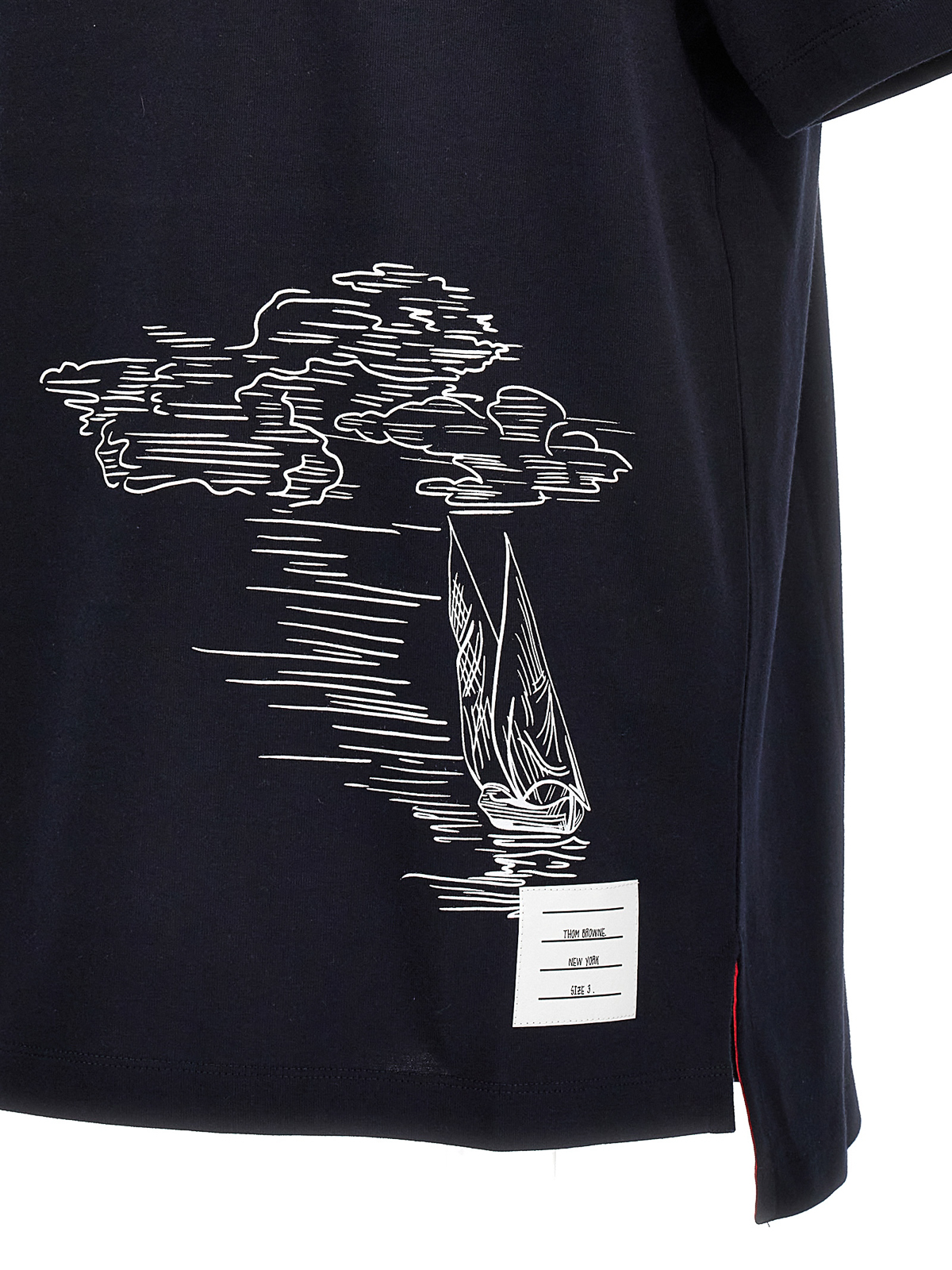 Thom Browne Printed T-shirt - Blue - Men | MJS223AJ0058415