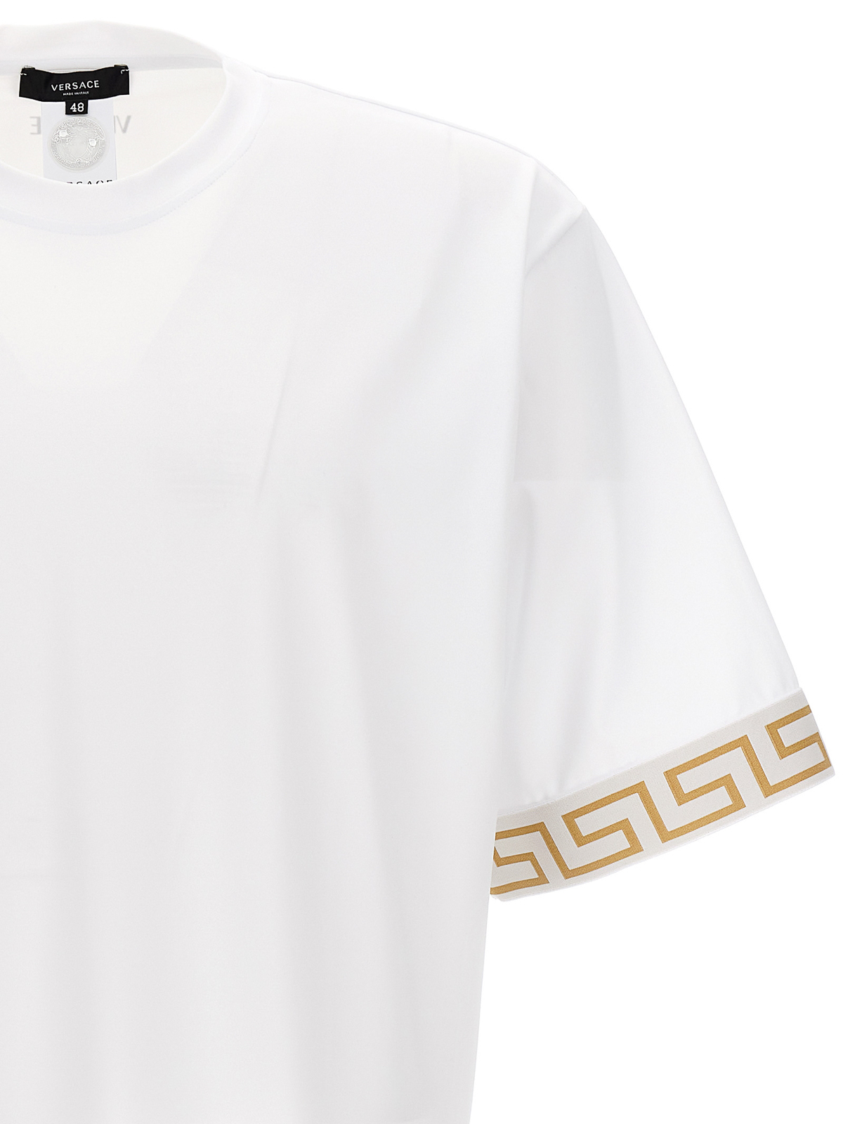 Shop Versace Greca T-shirt In White