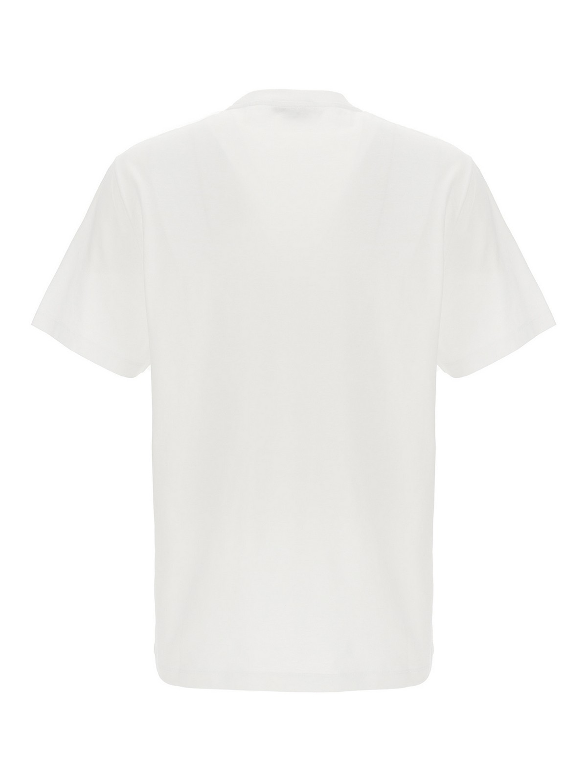 Shop Versace Logo Embroidery T-shirt In White