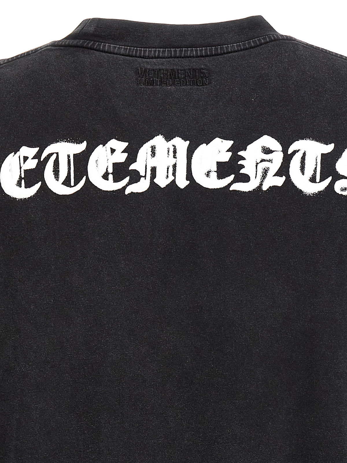 Vetements Reverse anarchy T-shirt | UE54TR190XWASHEDBLACKWHITE