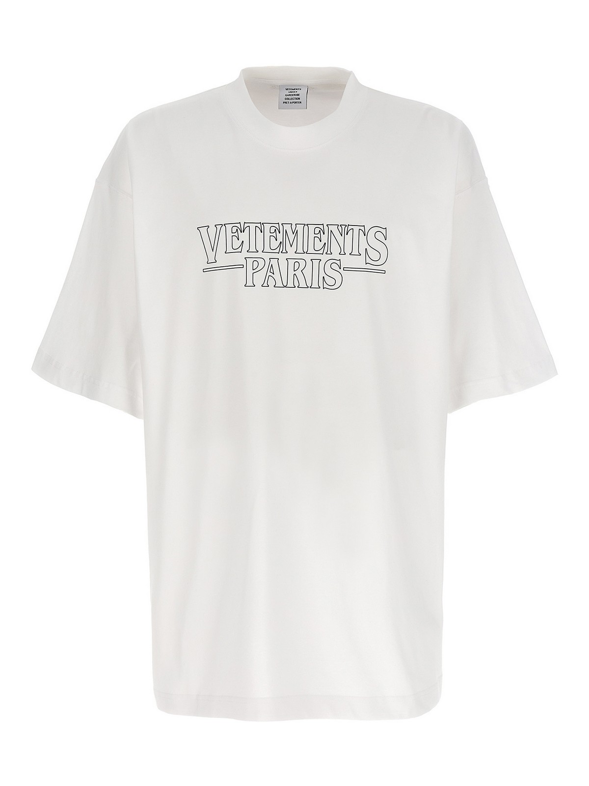 Shop Vetements Logo T-shirt In Blanco