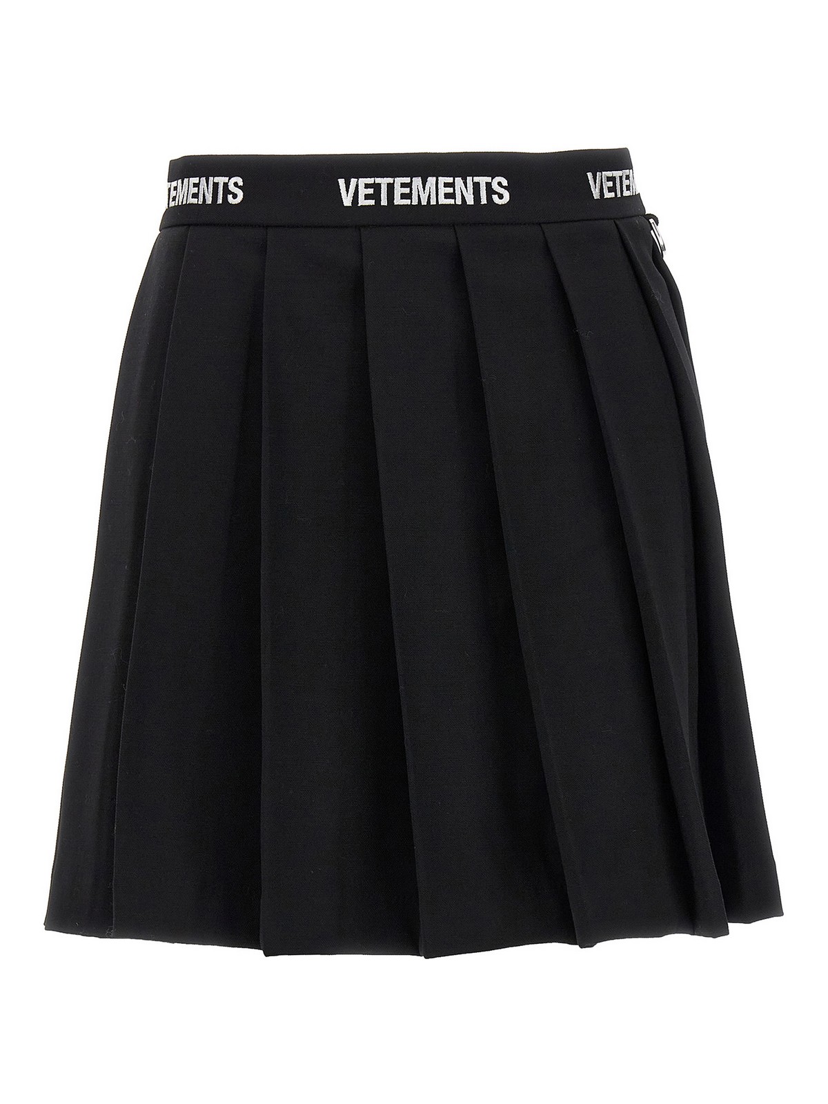 Vetements Logo School Girl Skirt In Negro