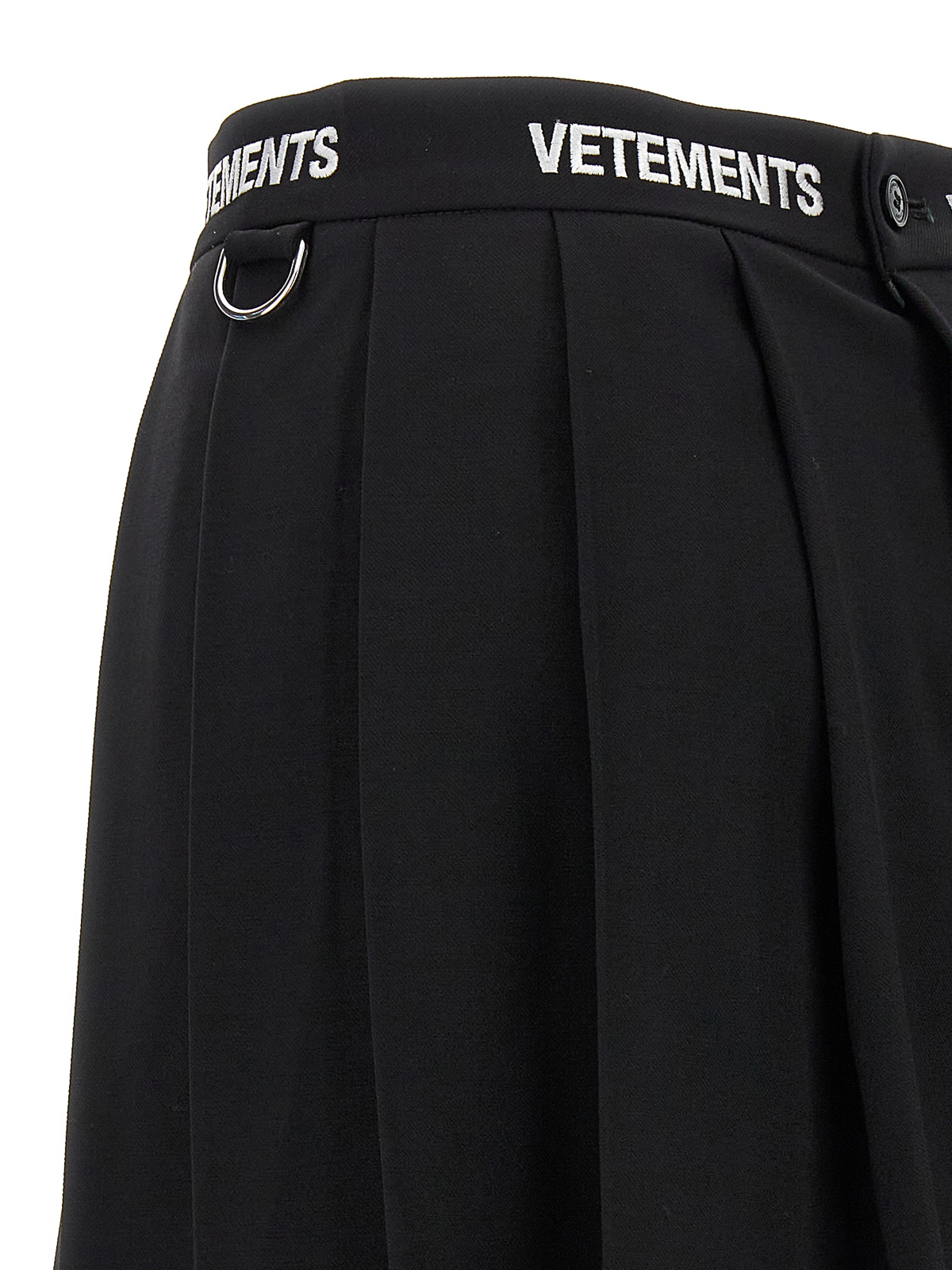 Shop Vetements Logo School Girl Skirt In Negro