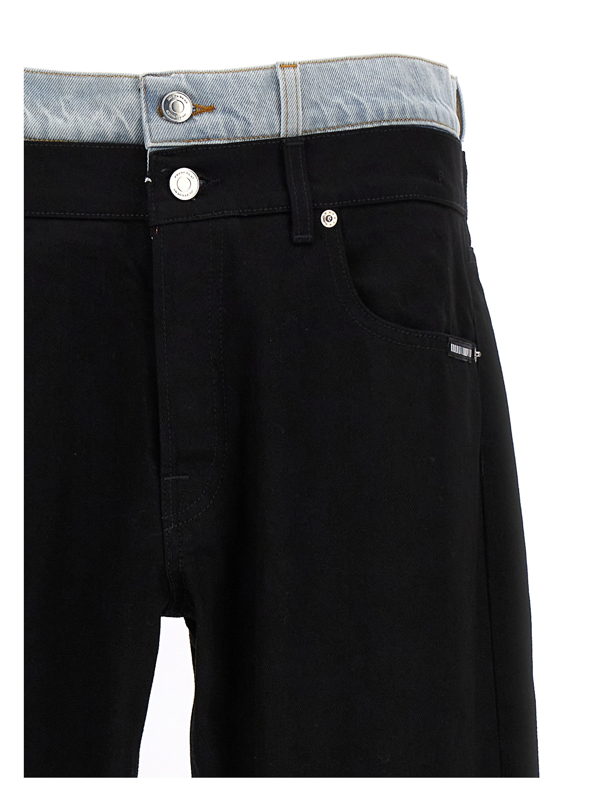 Shop Vtmnts Double Waist Jeans In Negro